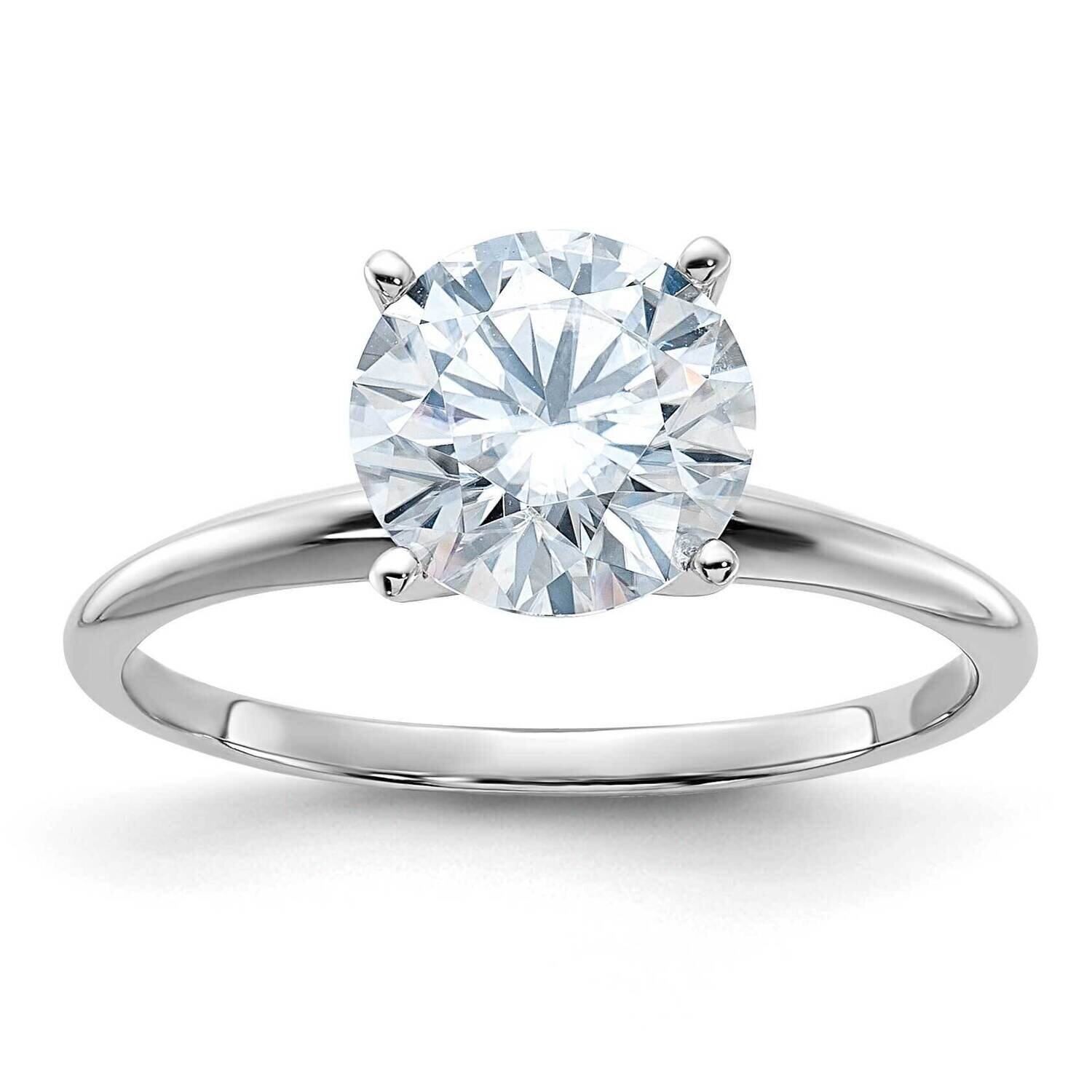 1 7/8ct. D E F Pure Light Round Moissanite Solitaire Ring 14k White Gold WGSH15-15MP, MPN: WGSH15-1…