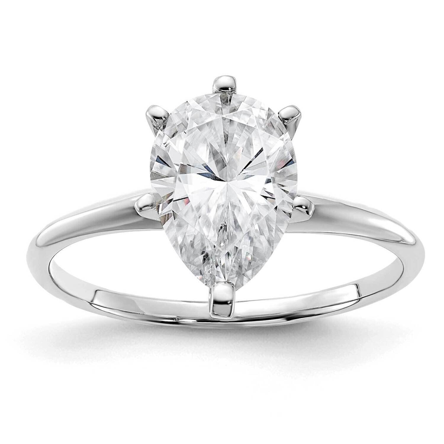2ct. G H I True Light Pear Moissanite Solitaire Ring 14k White Gold WGSH15A-15MT, MPN: WGSH15A-15MT…