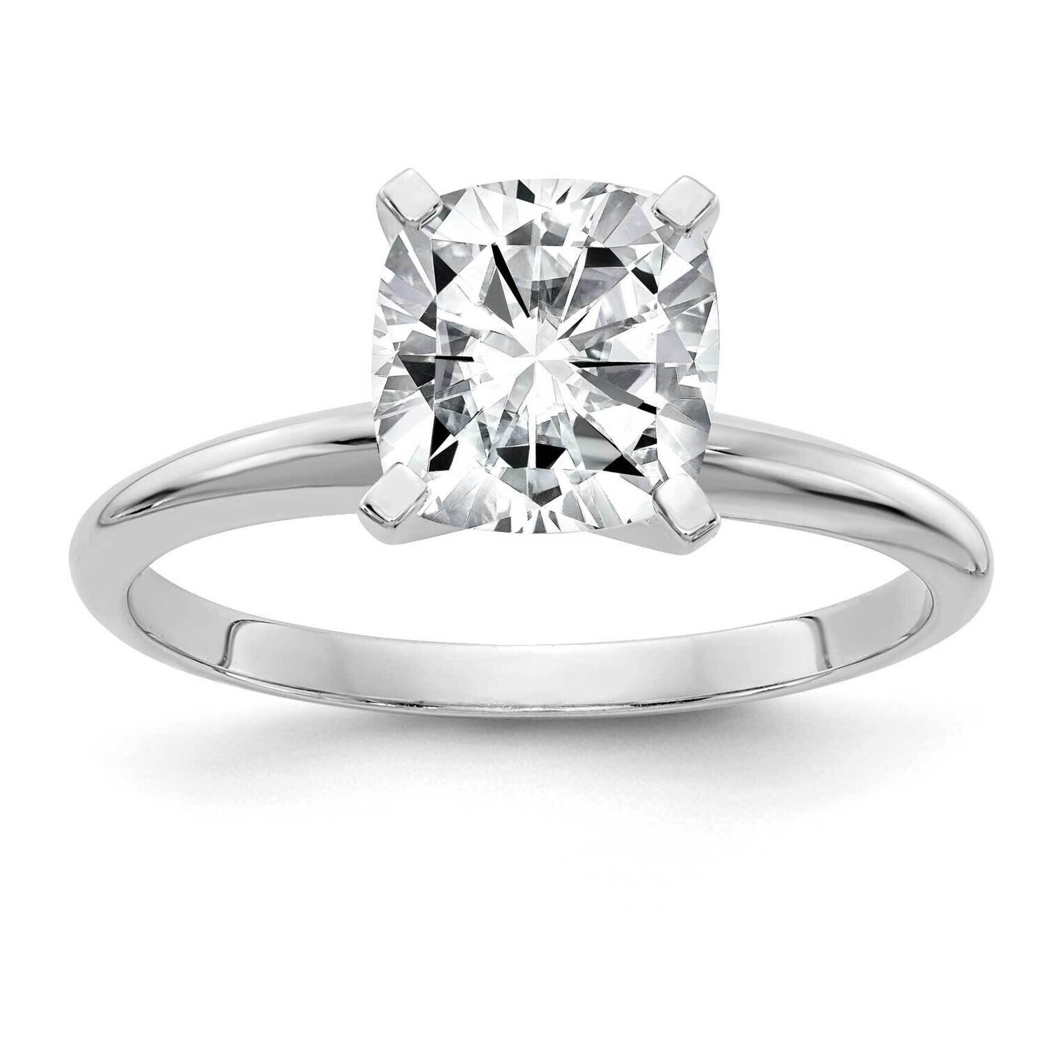 2ct. G H I True Light Cushion Moissanite Solitaire Ring 14k White Gold WGSH15C-15MT, MPN: WGSH15C-1…