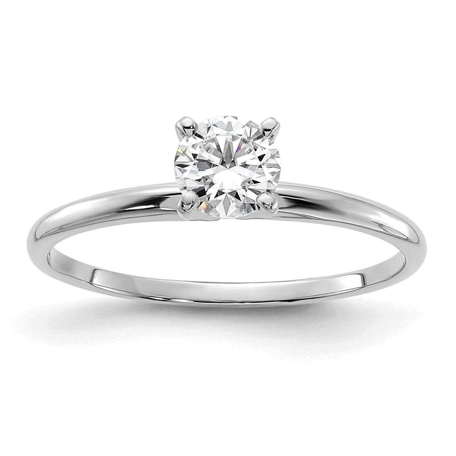 1/2ct. G H I True Light Round Moissanite Solitaire Ring 14k White Gold WGSH13-9MT, MPN: WGSH13-9MT,…