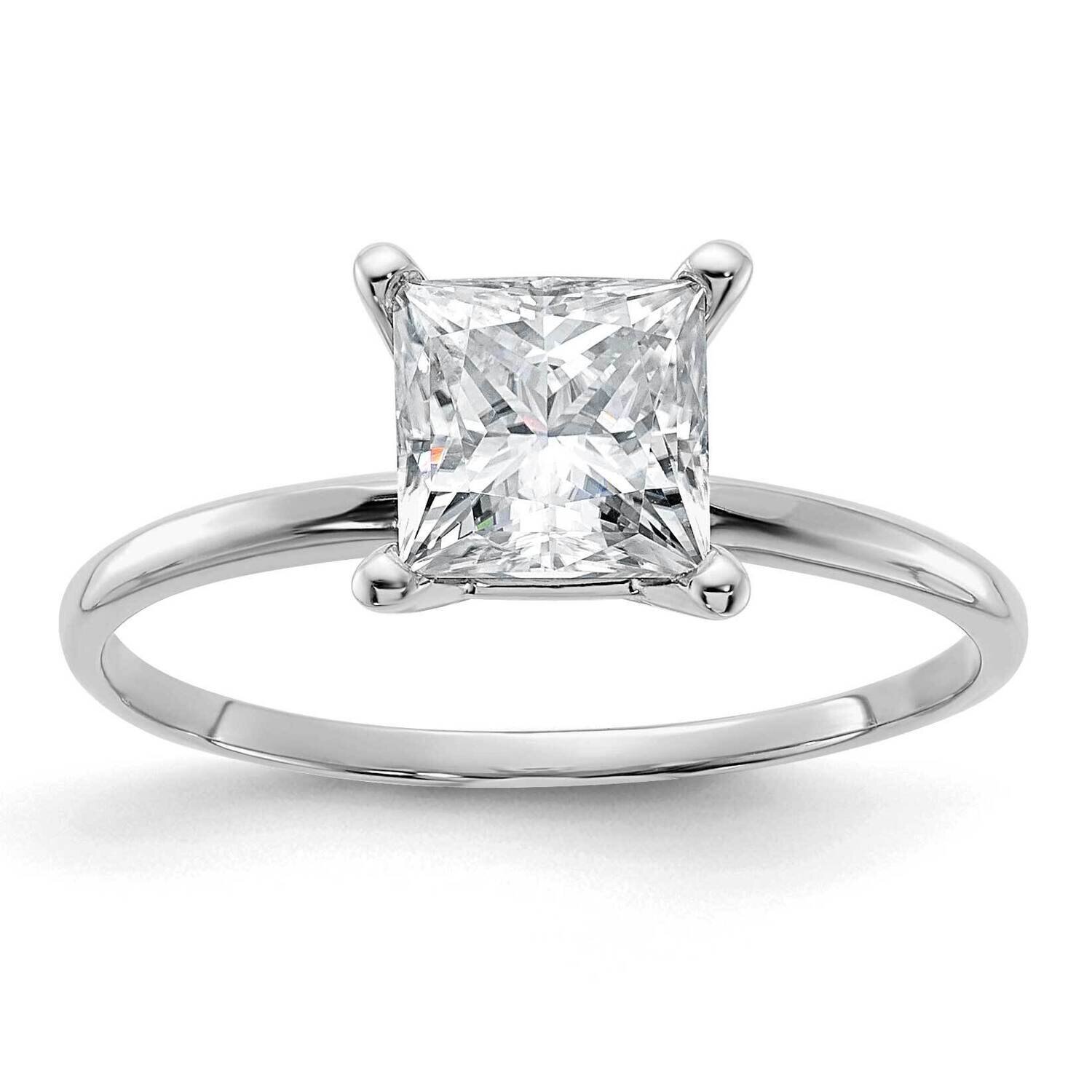 1 1/3ct. G H I True Light Princess Moissanite Solitaire Ring 14k White Gold WGSH13P-13MT, MPN: WGSH…