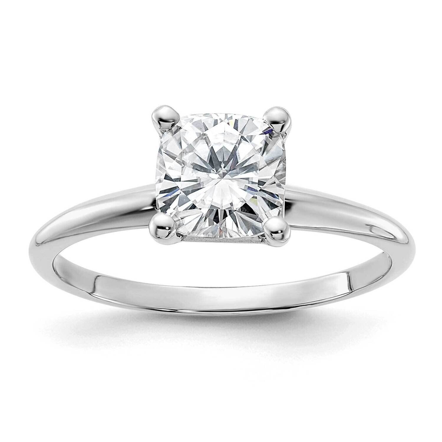 1 1/3ct. G H I True Light Cushion Moissanite Solitaire Ring 14k White Gold WGSH15C-13MT, MPN: WGSH1…