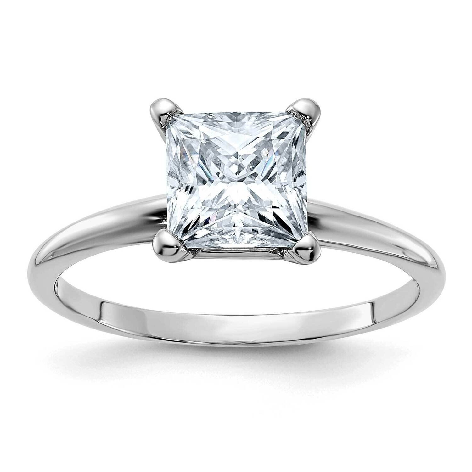1 3/4ct. D E F Pure Light Princess Moissanite Solitaire Ring 14k White Gold WGSH15P-14MP, MPN: WGSH…