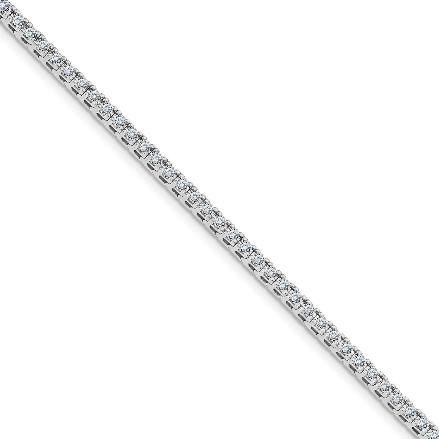 7.00ctw. Colorless Moissanite 4 Prong Tennis Bracelet 14k White Gold X2044WMP, MPN: X2044WMP,