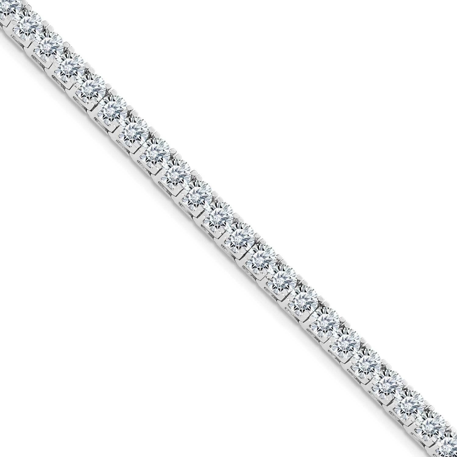 16.00ctw. Colorless Moissanite 4 Prong Tennis Bracelet 14k White Gold X2048WMP, MPN: X2048WMP,