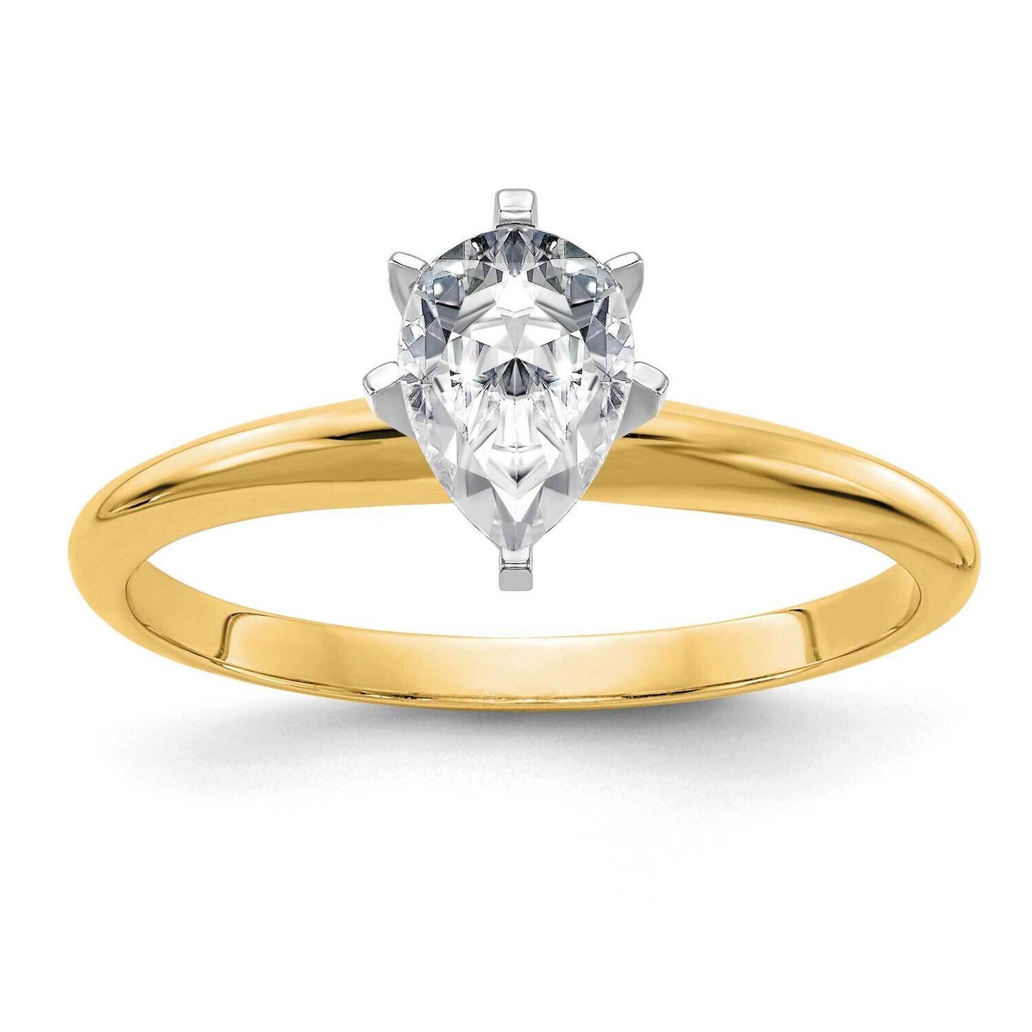 7/8ct. G H I True Light Pear Moissanite Solitaire Ring 14k Gold YGSH15A-12MT, MPN: YGSH15A-12MT, 19…