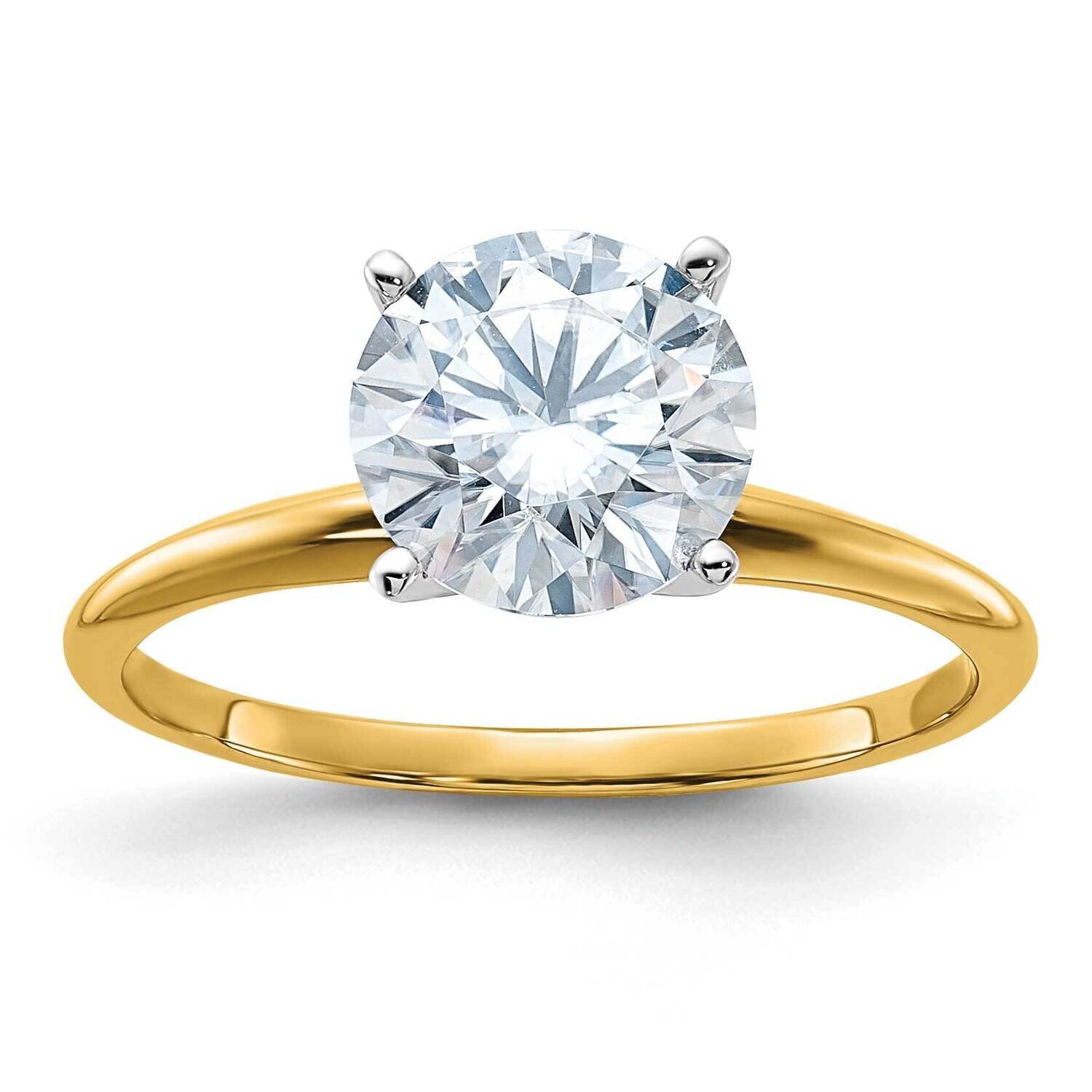 1 7/8ct. D E F Pure Light Round Moissanite Solitaire Ring 14k Gold YGSH15-15MP