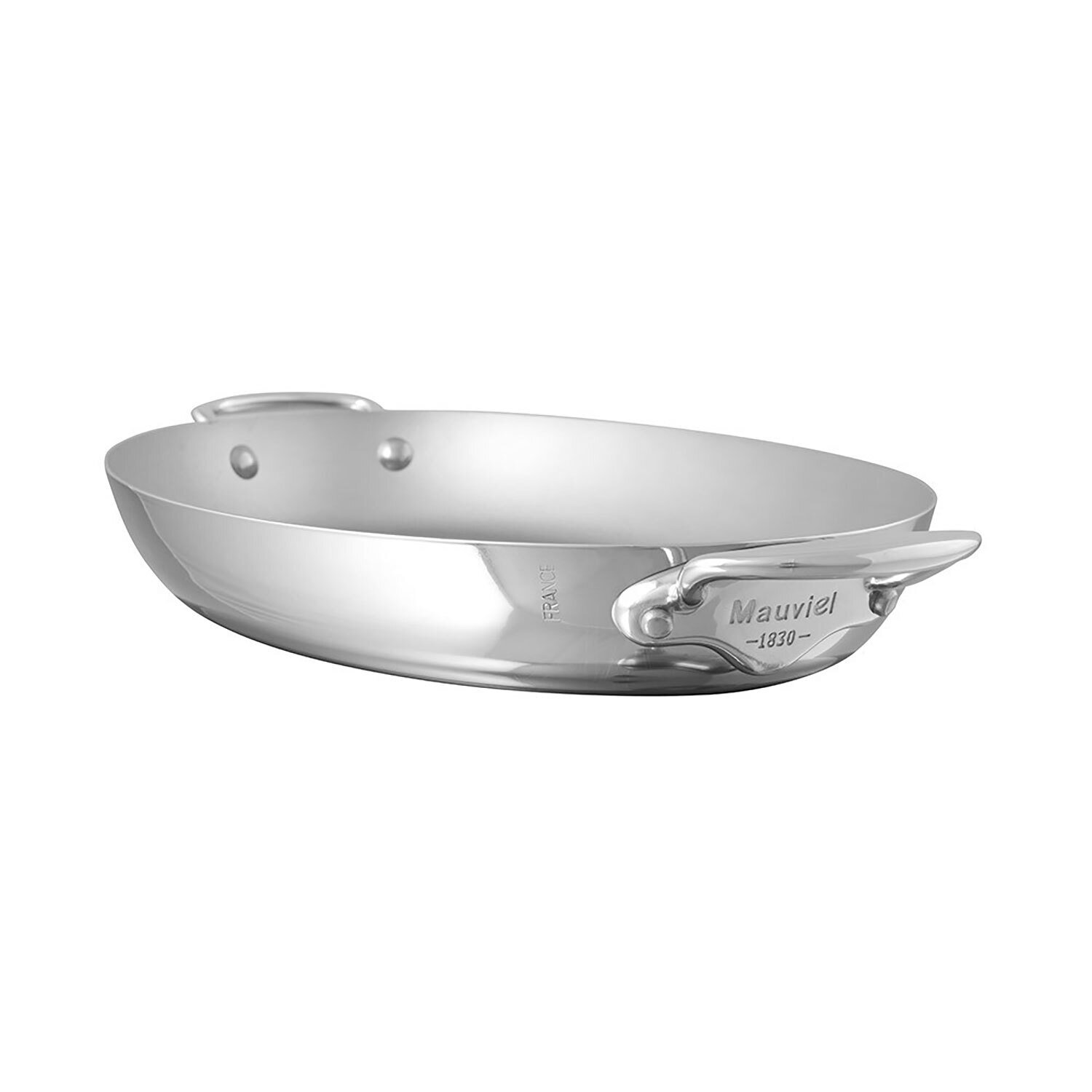 Mauviel M'Cook Stainless Steel Oval Pan 25cm 523425