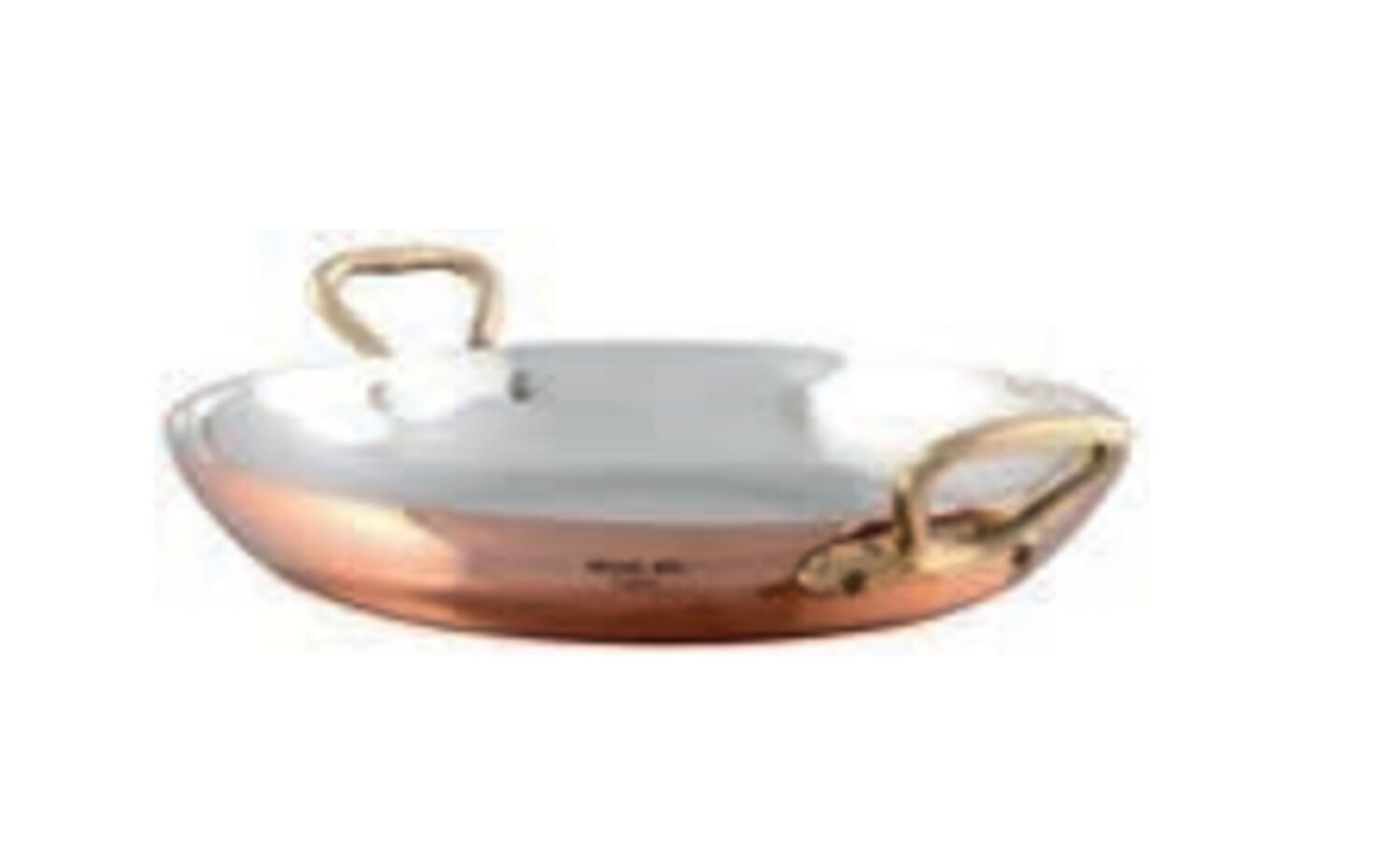 Mauviel M&#39;Tradition Copper Round Pan with Bronzehandles. Tin Inside 16cm 217716