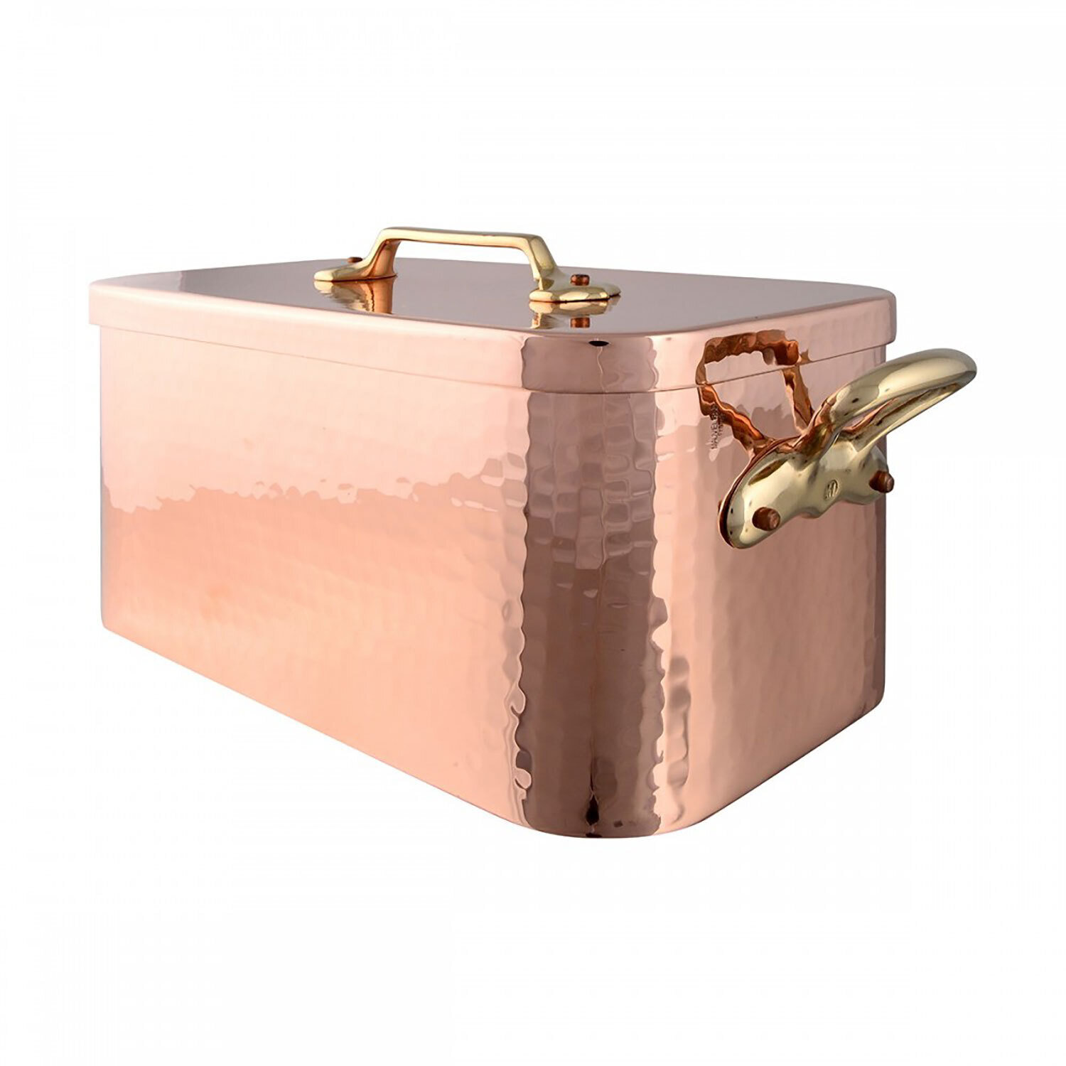 Mauviel M&#39;Tradition Hammered Copper Braisingpan with Bronze Handles Tin Inside 32 x 19cm 215332