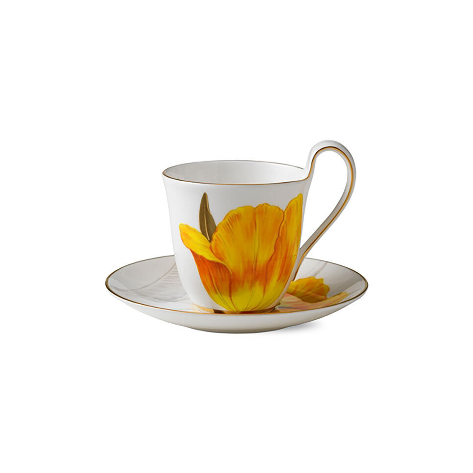 Royal Copenhagen Flora Cup &amp; Saucer 9 oz Tulip 1017531