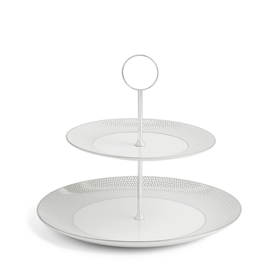 Wedgwood Gio Platinum Cake Stand Two-Tier 1063171