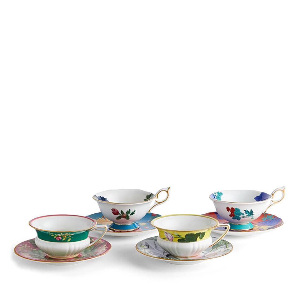 Wedgwood Wonderlust Teacups & Saucers Set of 4 1063167