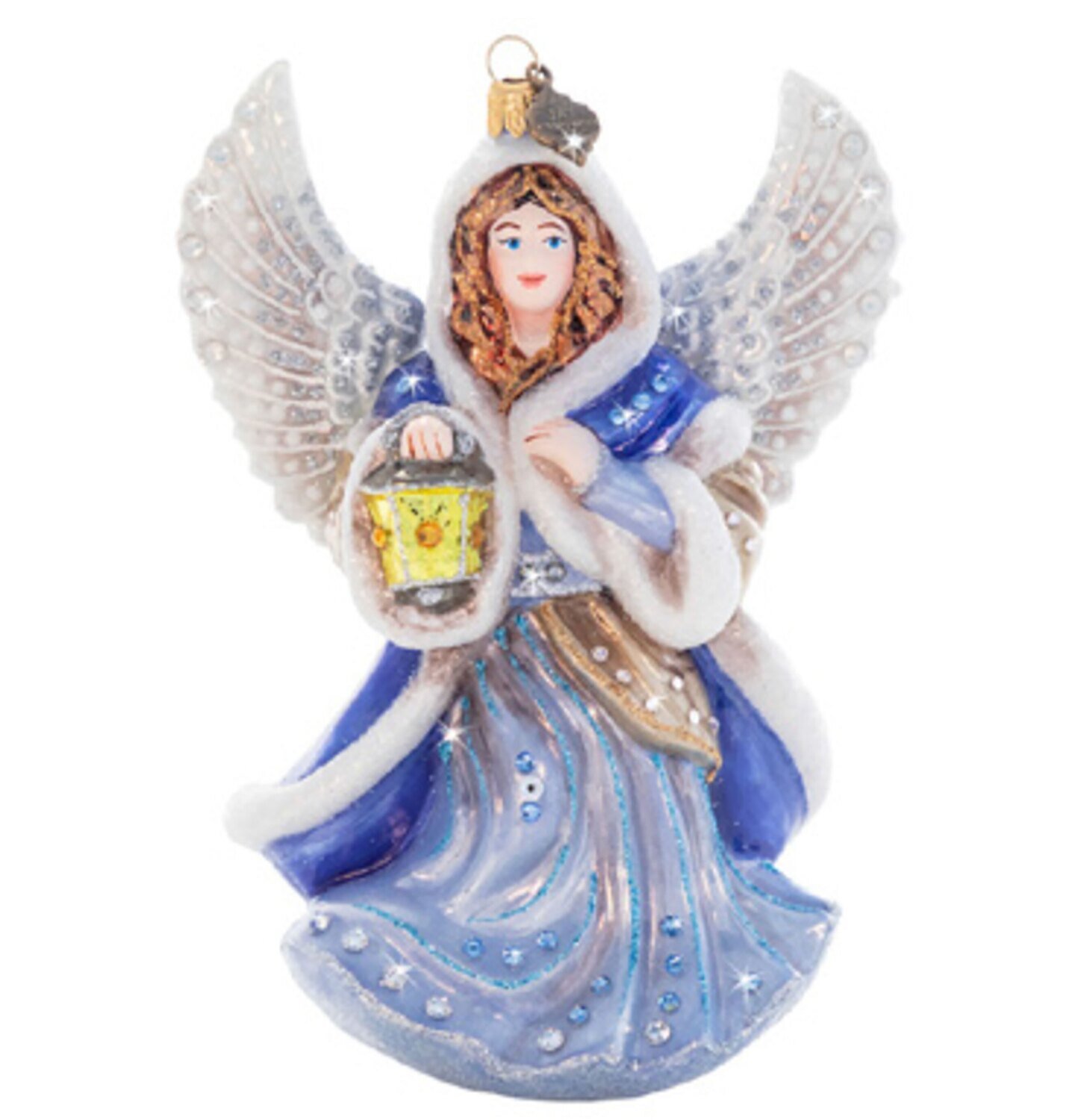 Jay Strongwater Blue Angel Glass Ornament Jewel SDH20056-250