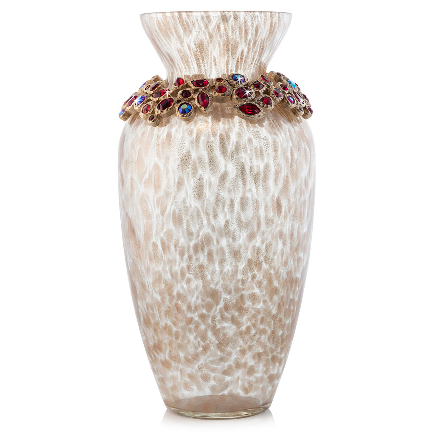 Jay Strongwater Norah Bejeweled Vase Ruby SDH2562-224