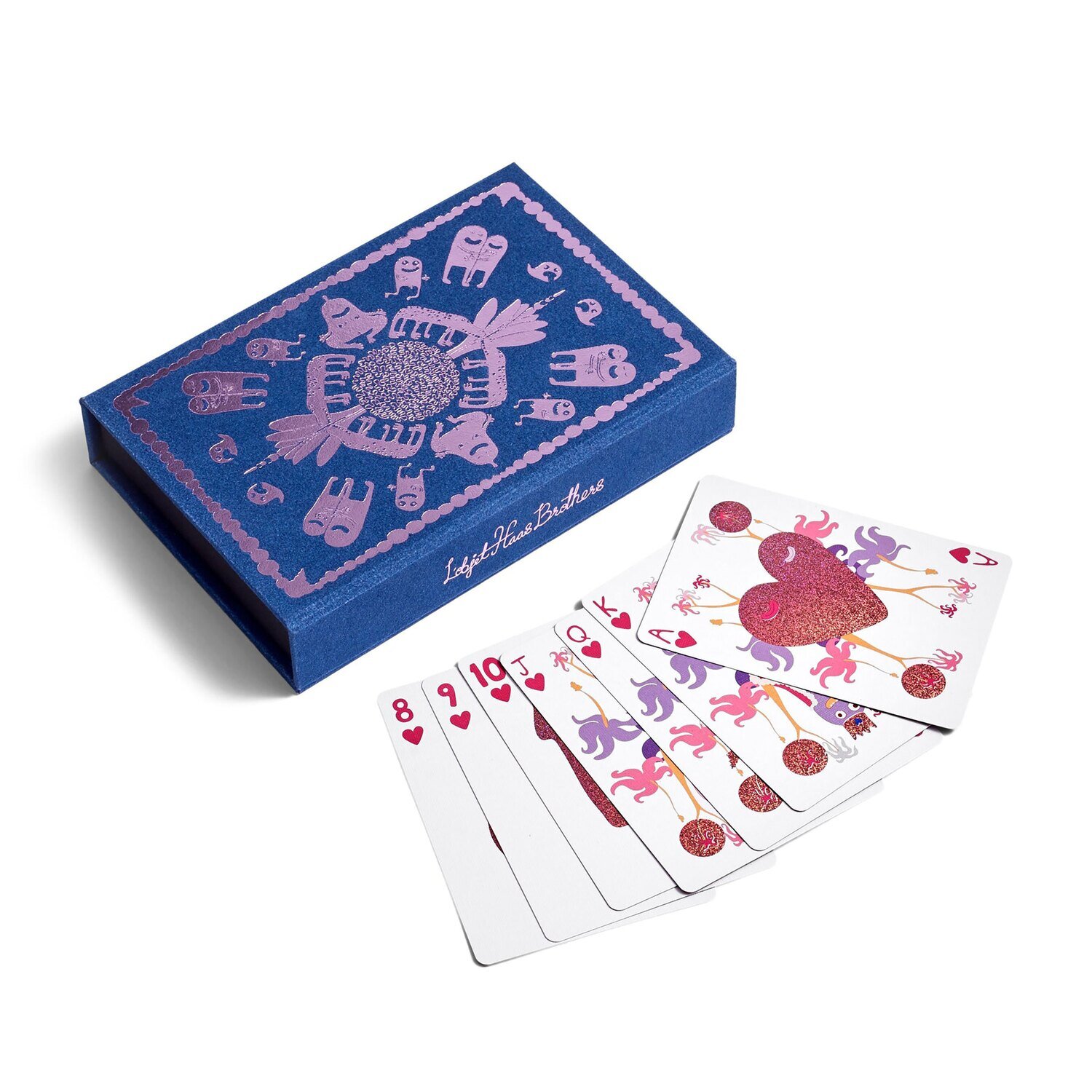 L'Objet Haas Playing Cards Set of 2 Blue Pink HB972