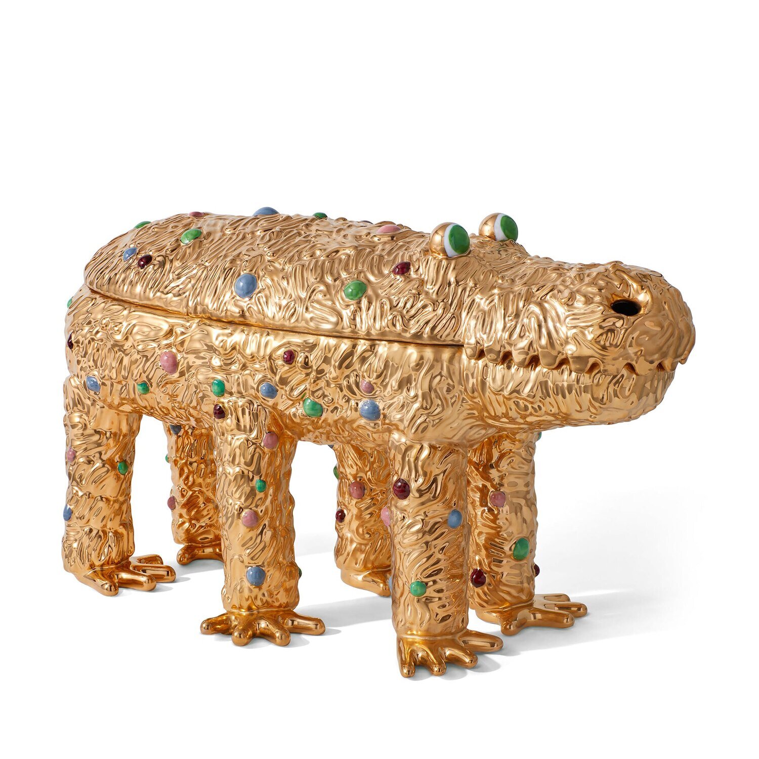 L&#39;Objet Haas Pedro The Croc Box Limited Edition of 100 Gold HB939