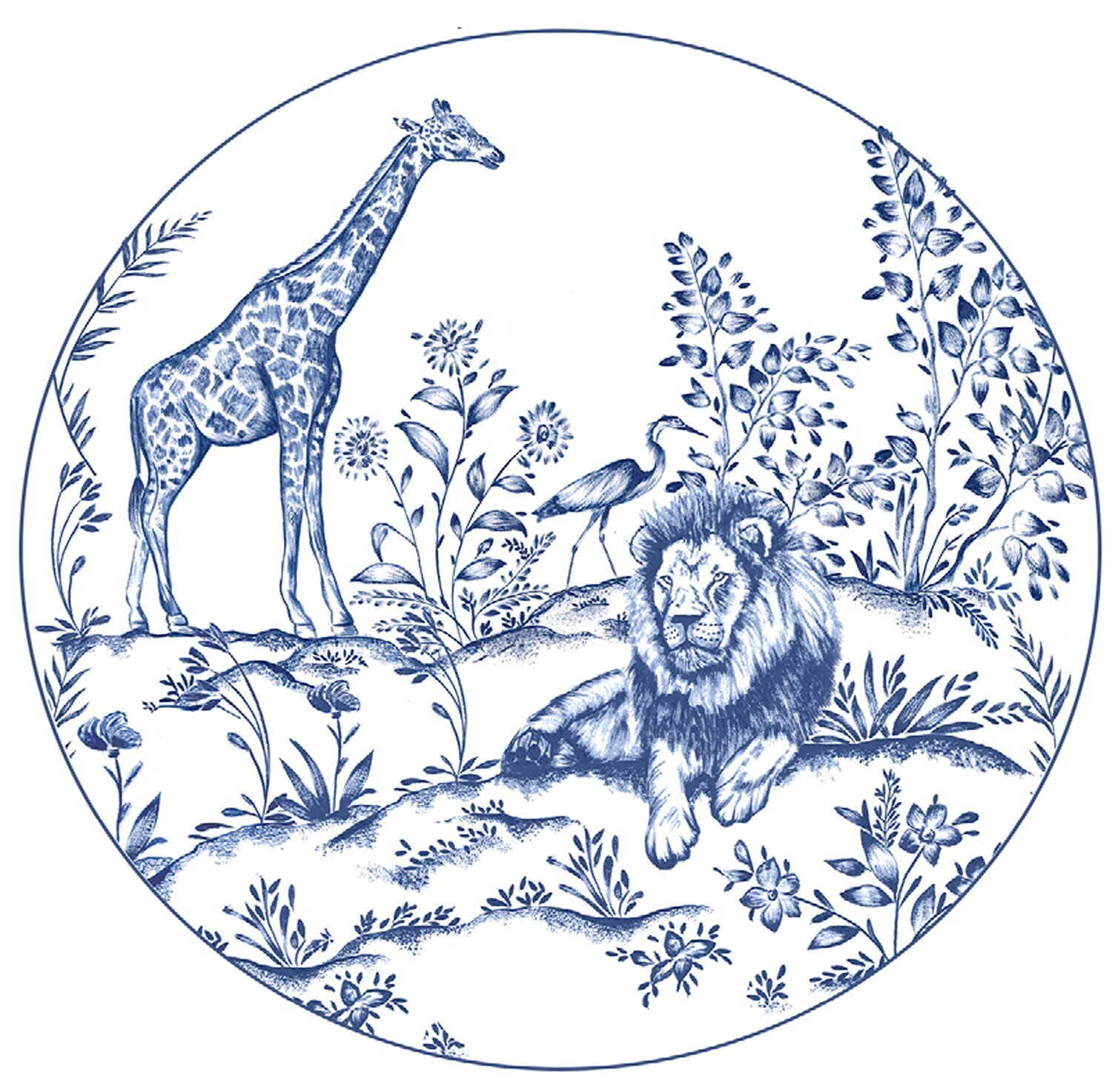 Halcyon Days Serengeti Round Birchwood Tray TRNCS11RT, MPN: TRNCS11RT,