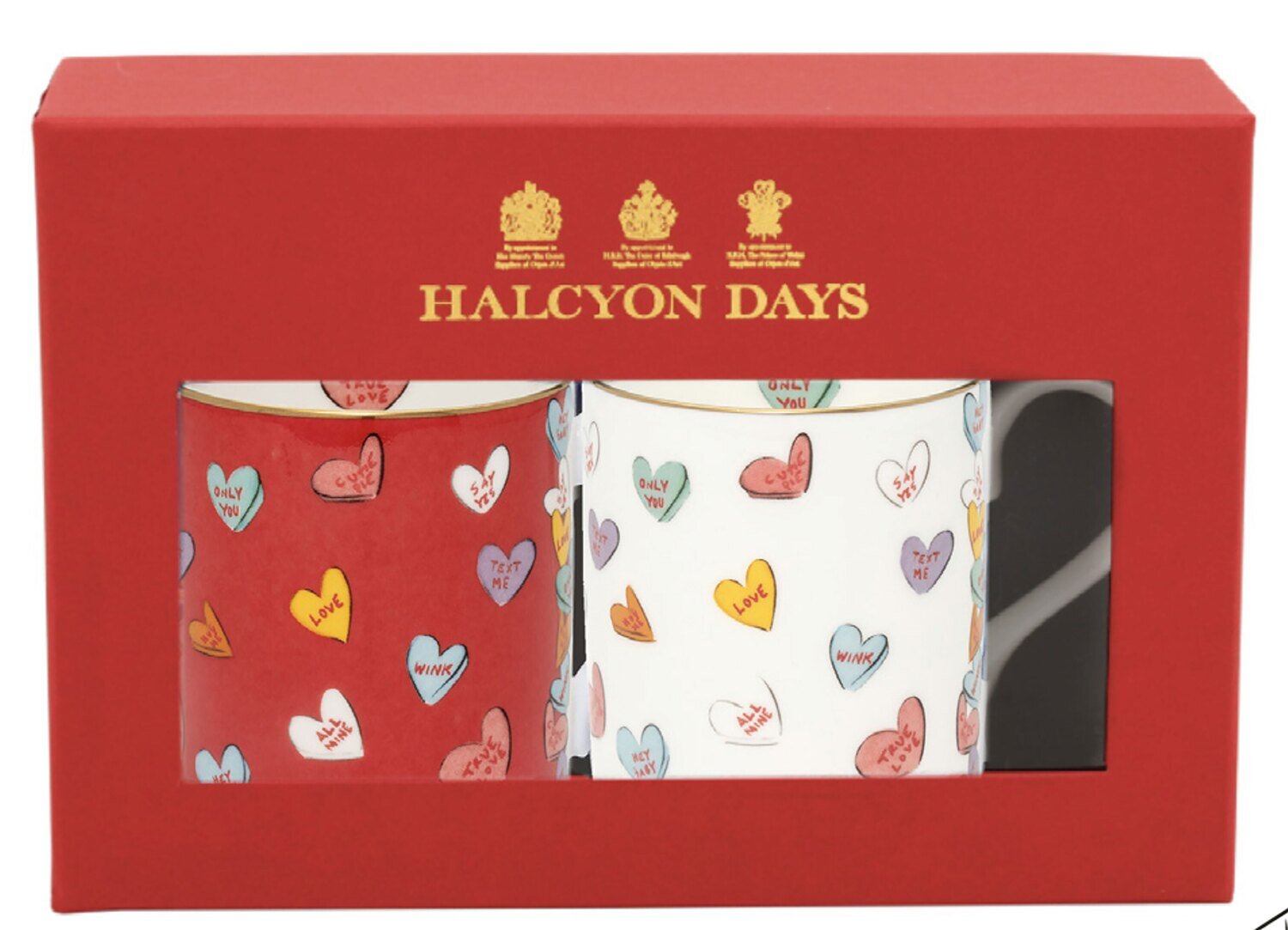 Halcyon Days Love You Red &amp; White Mug Set of 2 BCTRL01MSG, MPN: BCTRL01MSG,