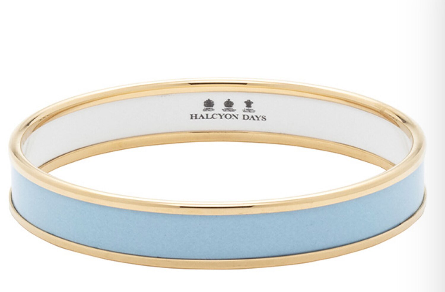 Halcyon Days 1cm Forget-me-Not Gold Small Bangle Bracelet PBPLA1210GS, MPN: PBPLA1210GS,