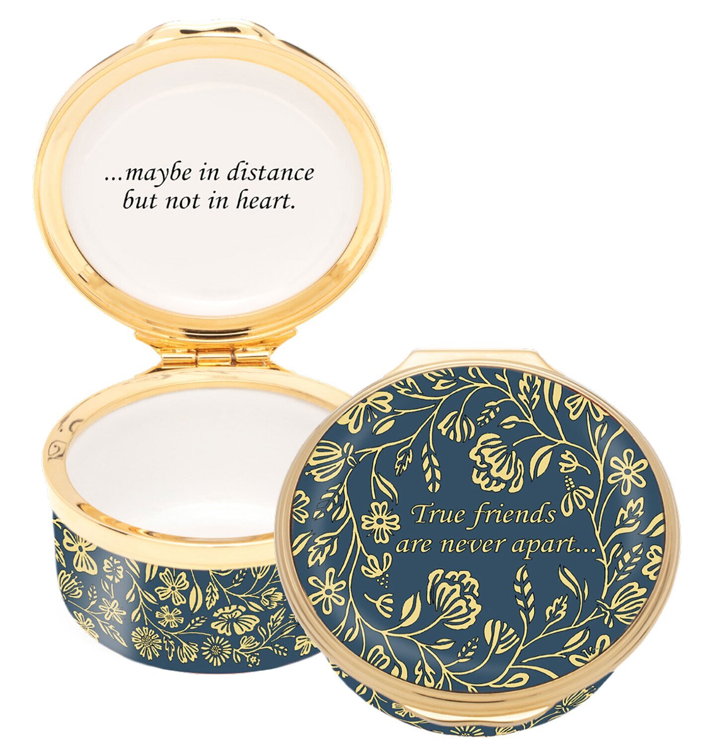 Halcyon Days True Friends Enamel Box ENTFA0101G, MPN: ENTFA0101G,