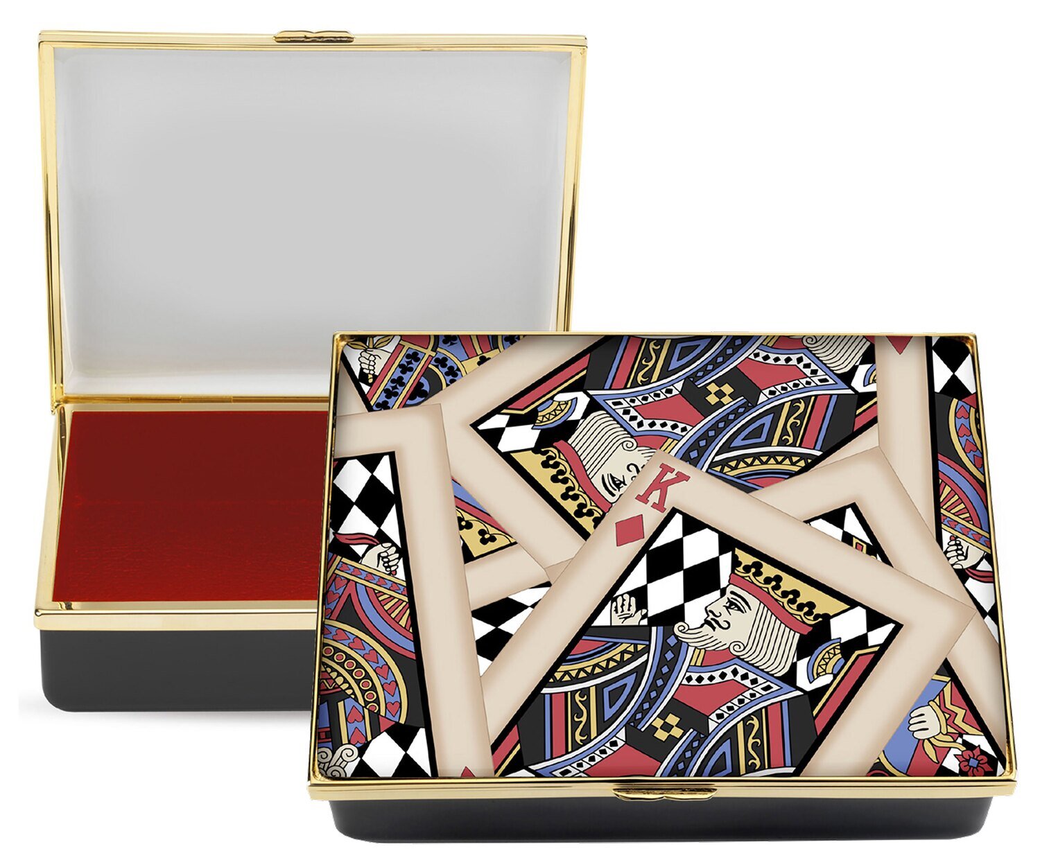 Halcyon Days Let&#39;s Play Cards Enamel Box ENLPC0214LG, MPN: ENLPC0214LG,