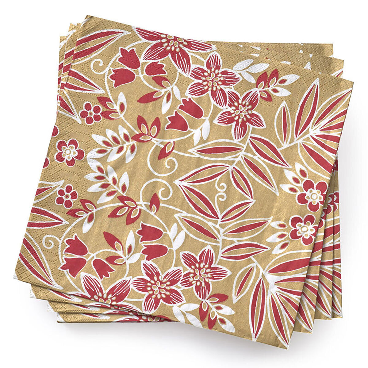 Le Jacquard Francais Set of 20 Napkin Poesie Hiver Red 100% Paper 16 x 16 Inch 28100 Set of 4, MPN:…