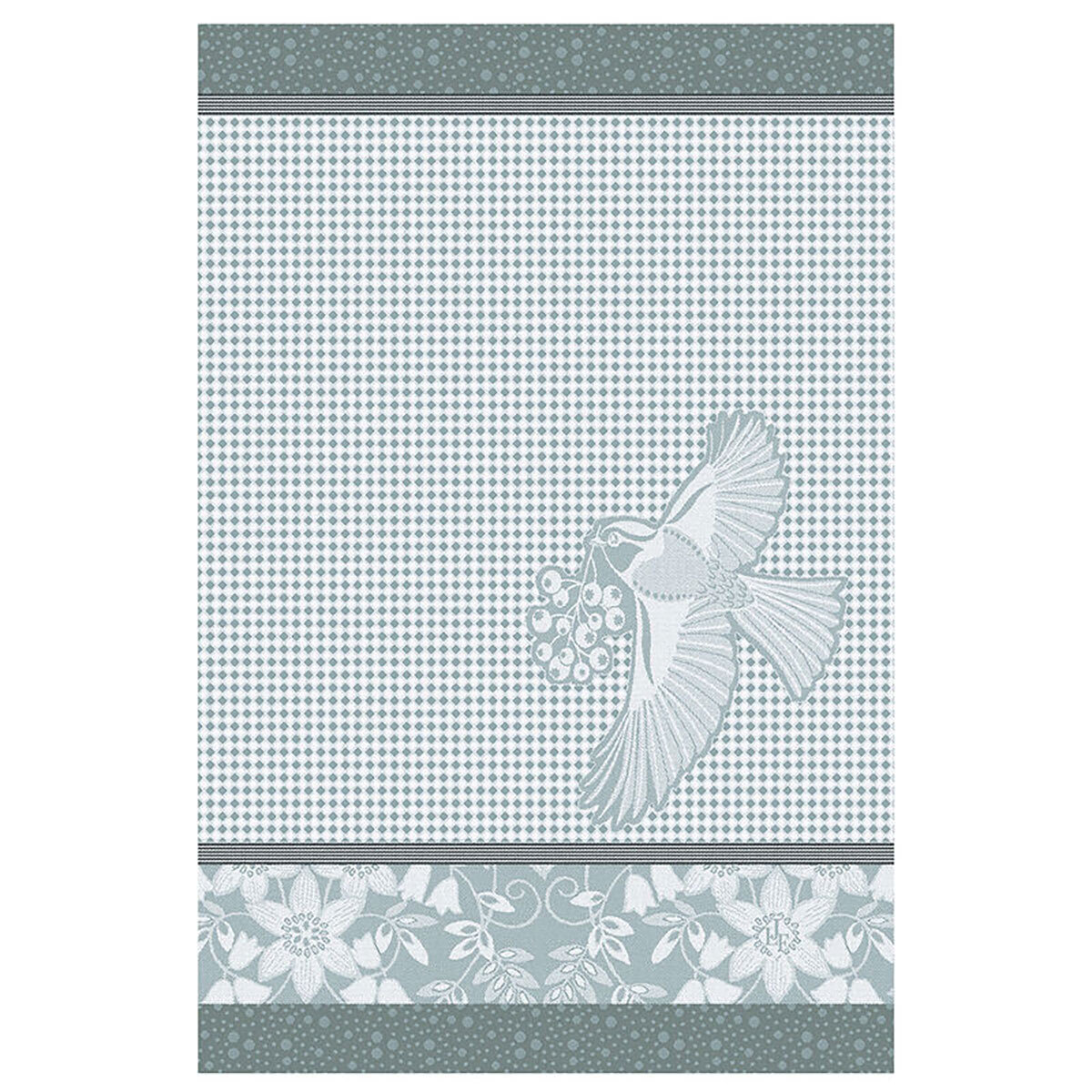 Le Jacquard Francais Hand Towel Poesie D'Hiver Blue 100% Cotton 21 x 15 Inch 27734 Set of 4