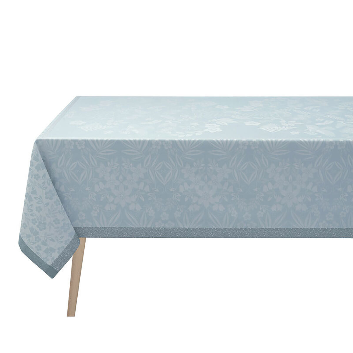 Le Jacquard Francais Tablecloth Poesi Hiver Blue 99% Cotton 1% Lurex 69 x 149 Inch 27694, MPN: 2769…