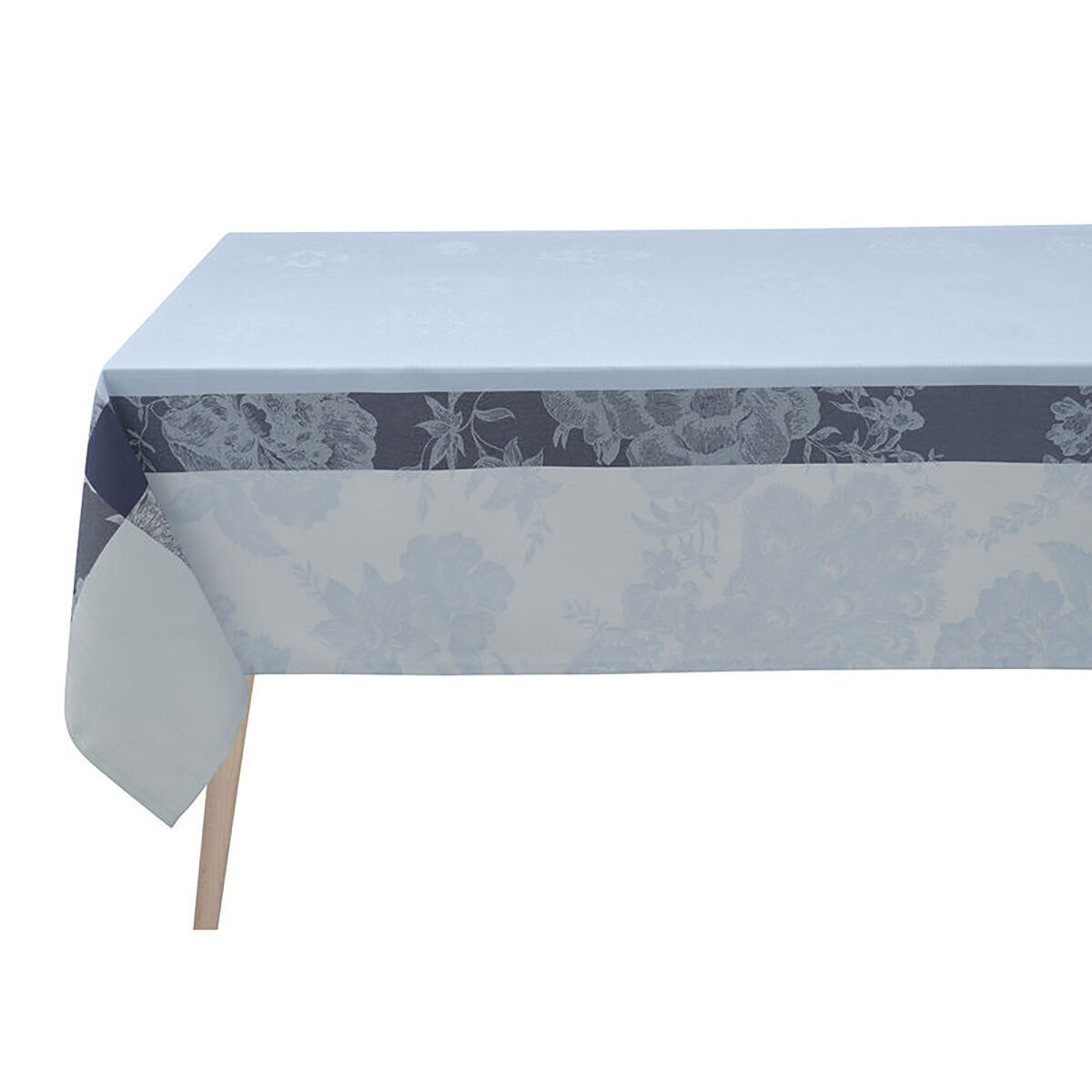 Le Jacquard Francais Tablecloth A La Francaise Blue 100% Cotton 69 x 69 Inch 28160