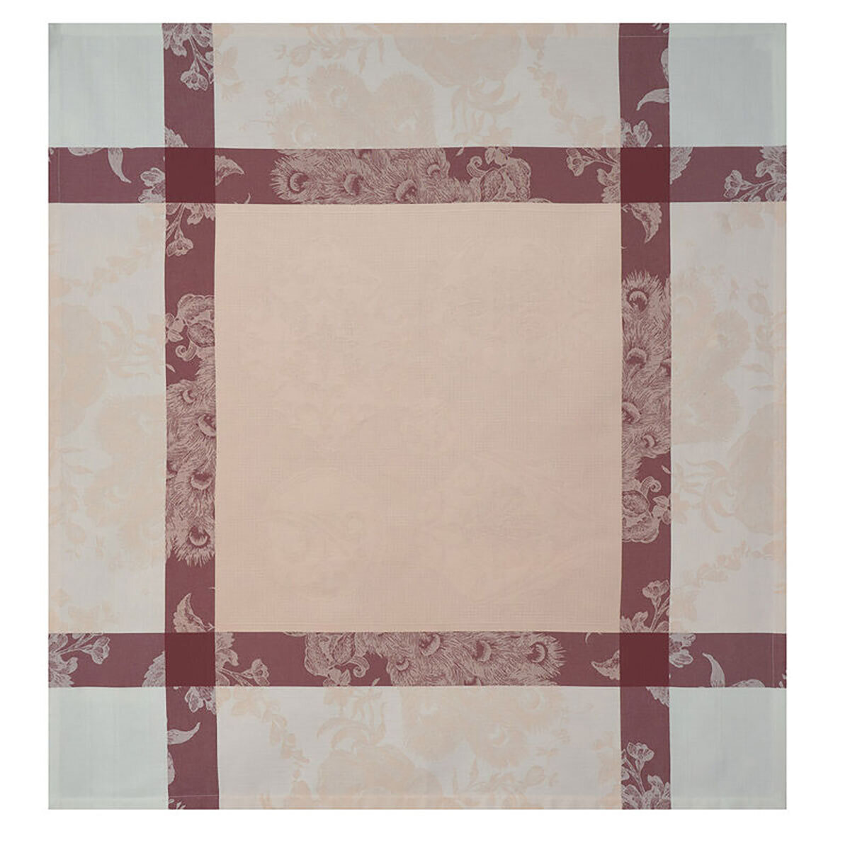 Le Jacquard Francais Tablecloth A La Francaise Pink 100% Cotton 69 x 69 Inch 28159, MPN: 28159, 366…