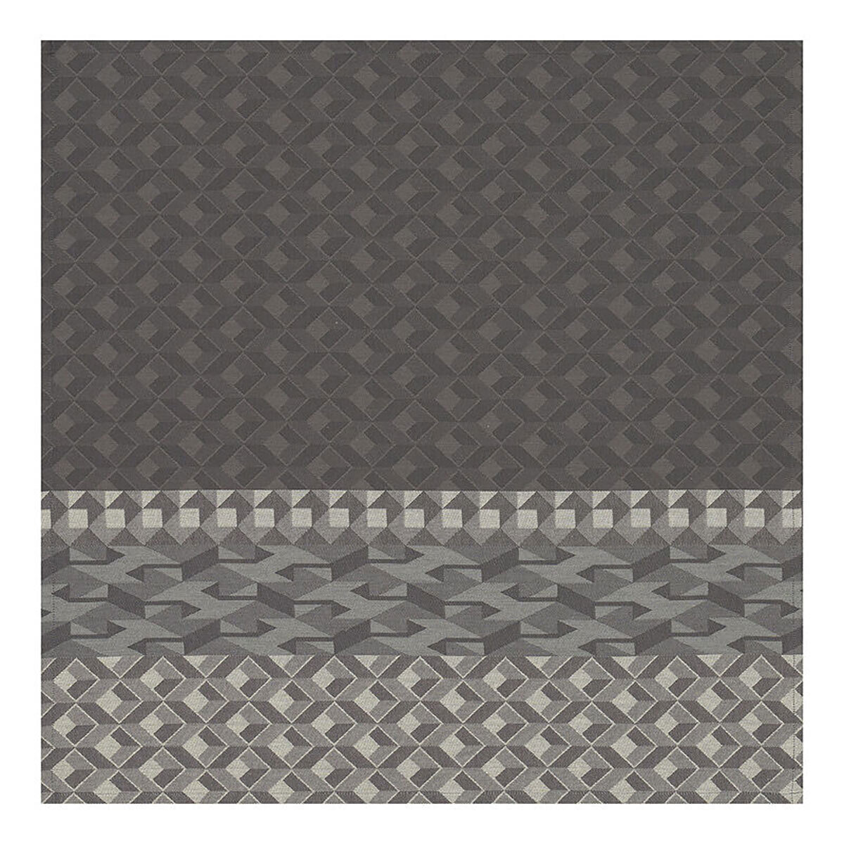 Le Jacquard Francais Napkin Caractere Grey 100% Cotton 23 x 23 Inch 28221 Set of 4