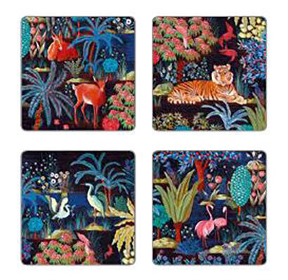 Gien Le Jardin Du Palais Acrylic Coasters Set of 4 8009JPDV01