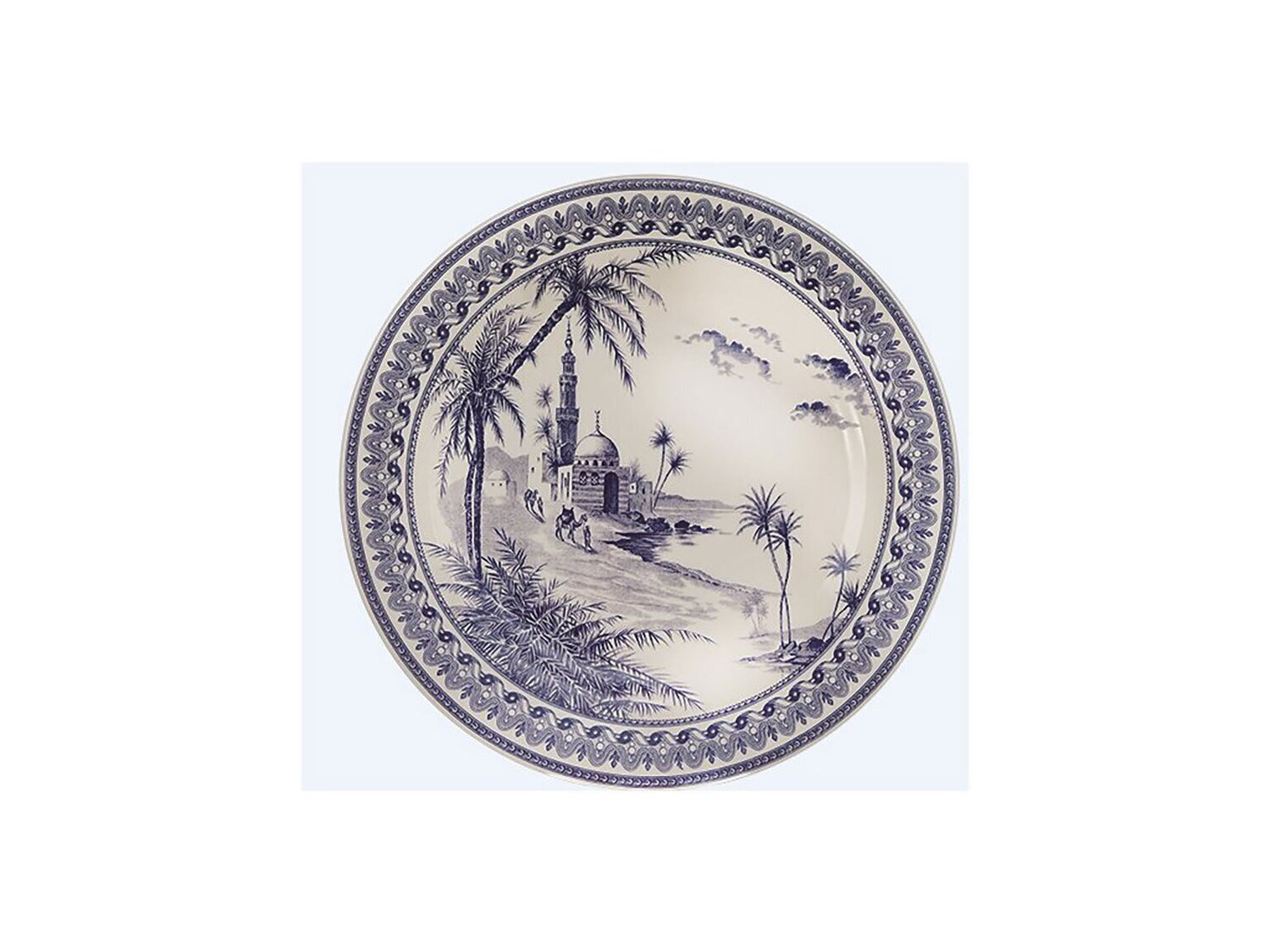 Gien Les Depareillees Blue Dessert Plates Vues D&#39;Orient Set of 4 1849B4D650