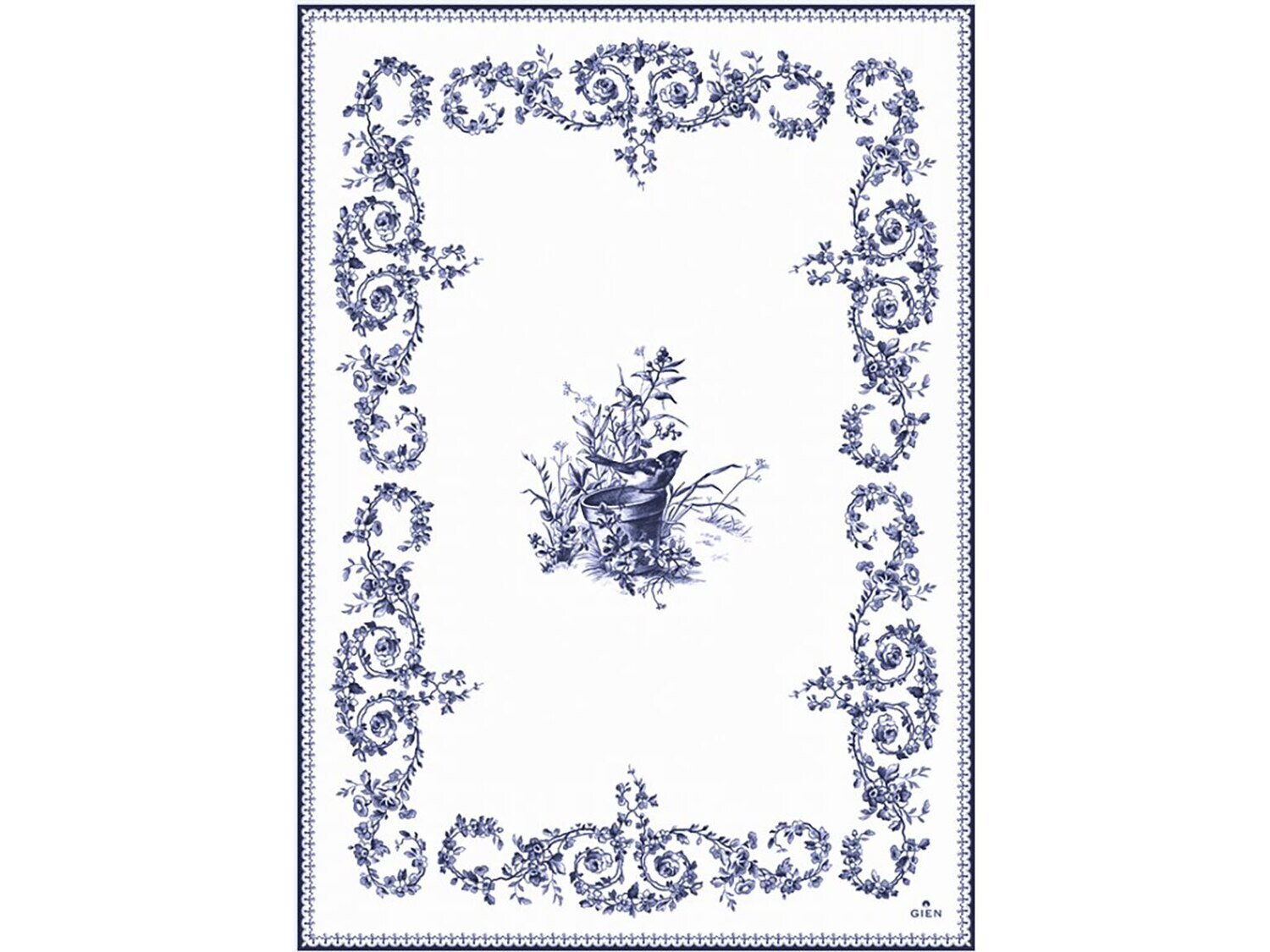 Gien Les Depareillees Blue Towels Vues D&#39;Orient Set of 2 8010DBTO22