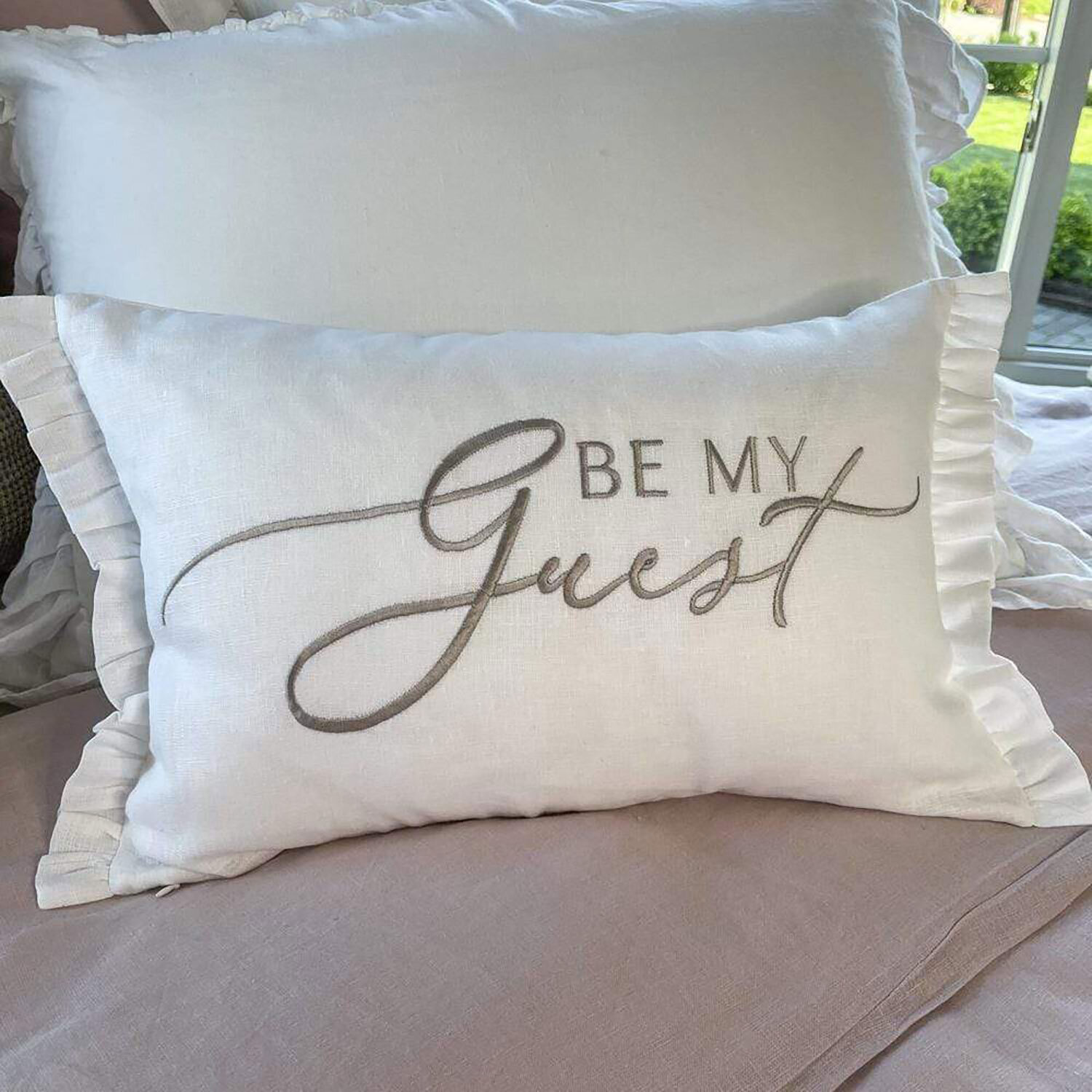 Crown Be My Guest Decor Pillow White DP104