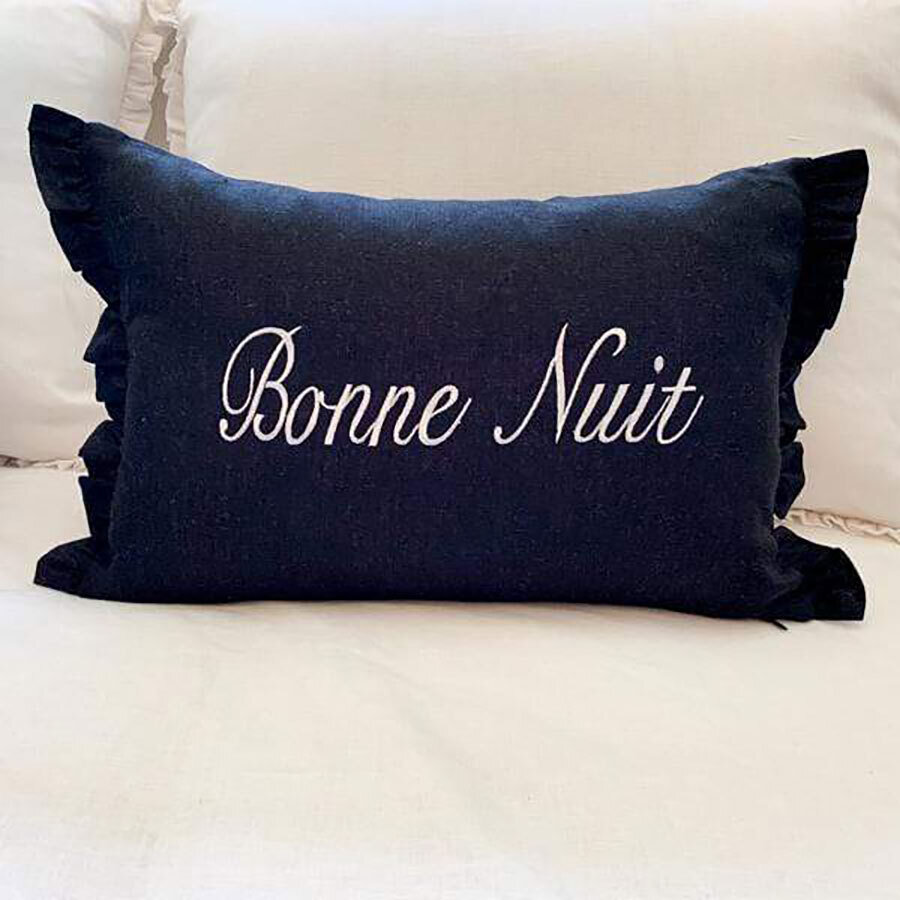 Crown Bonjour Bonne Nuit Linen Decor Pillow DP108