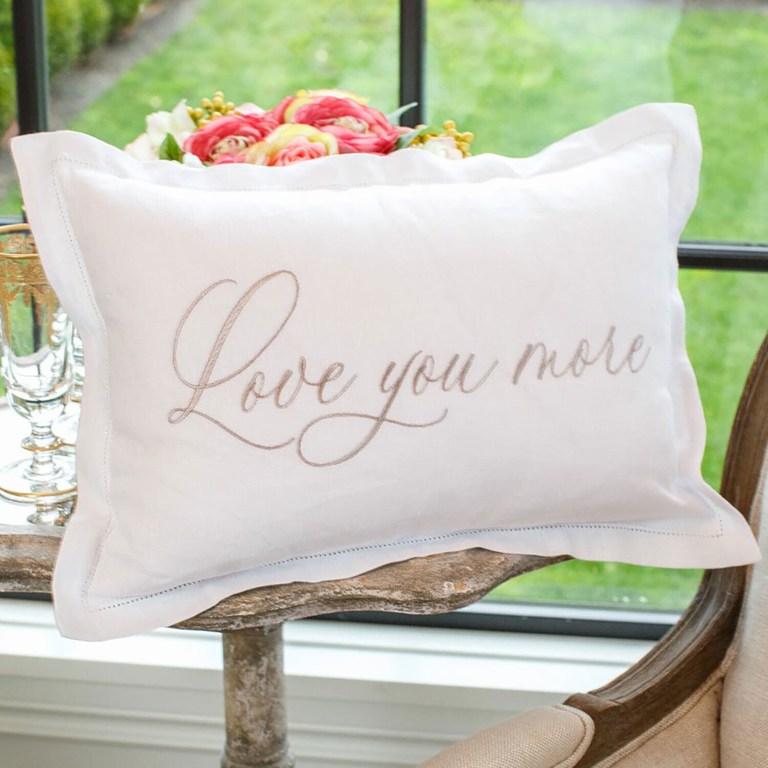 Crown Love You More Hemstitch Dcor Pillow DP177