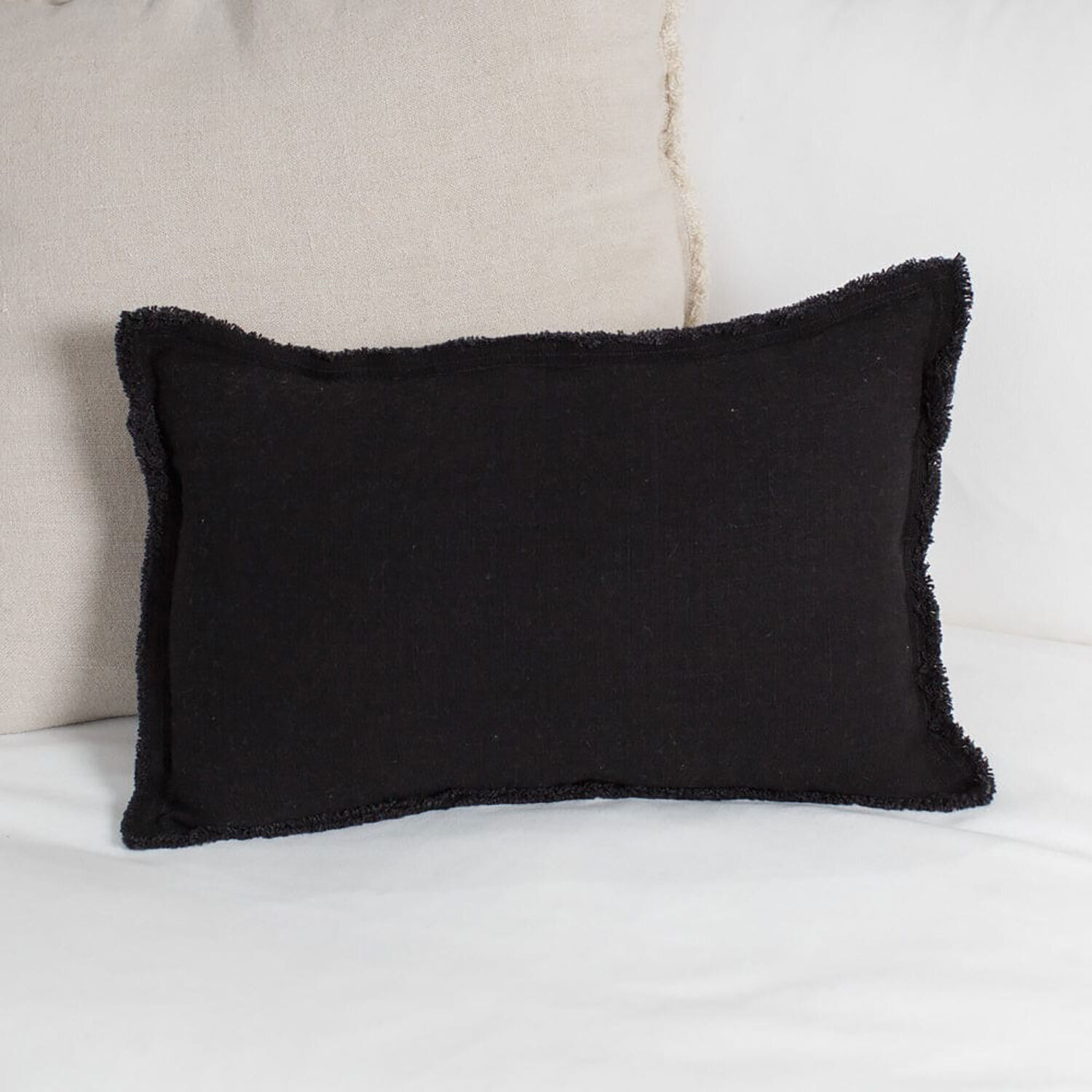Crown Provence Linen Dcor Pillow Black DP593