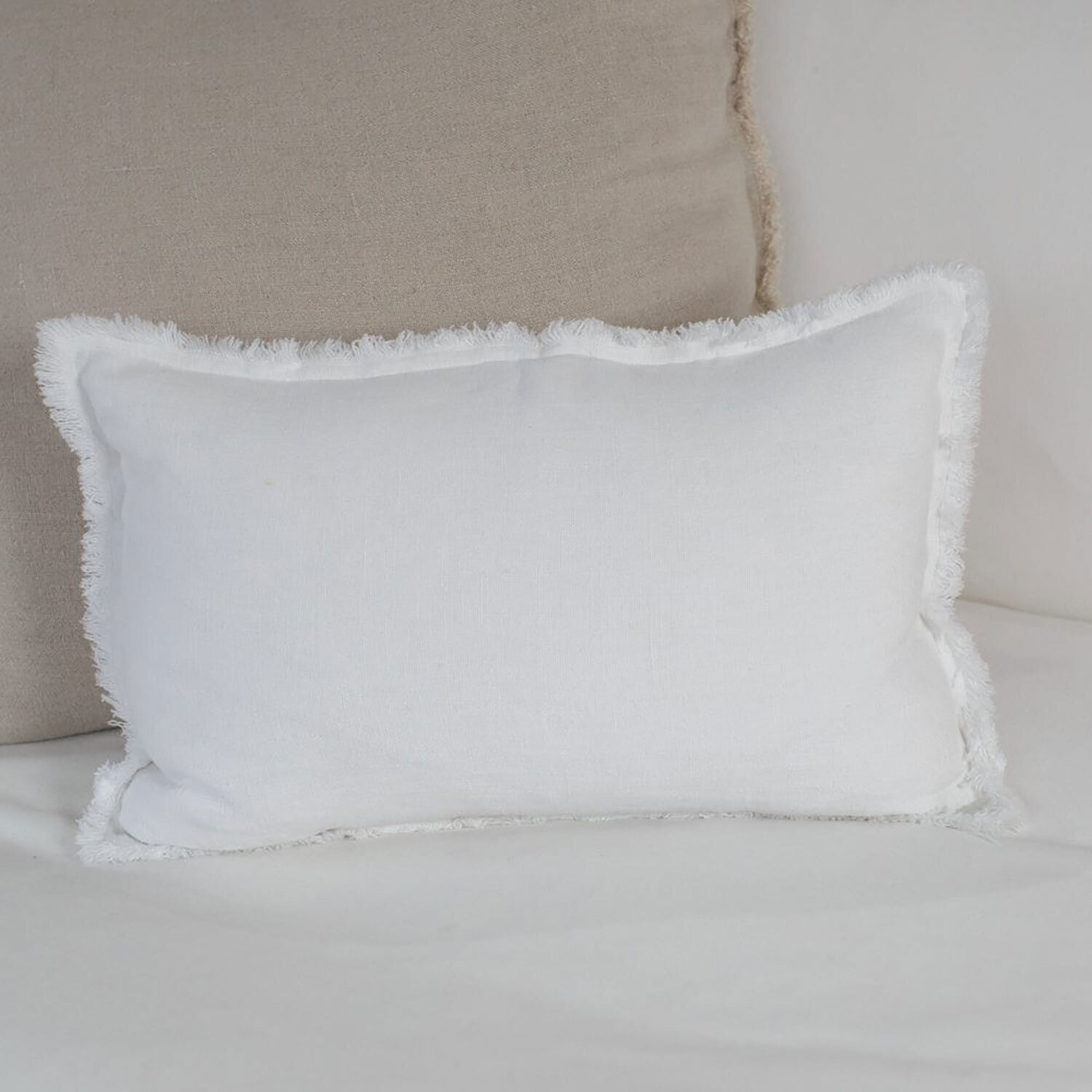 Crown Provence Linen Dcor Pillow White DP891