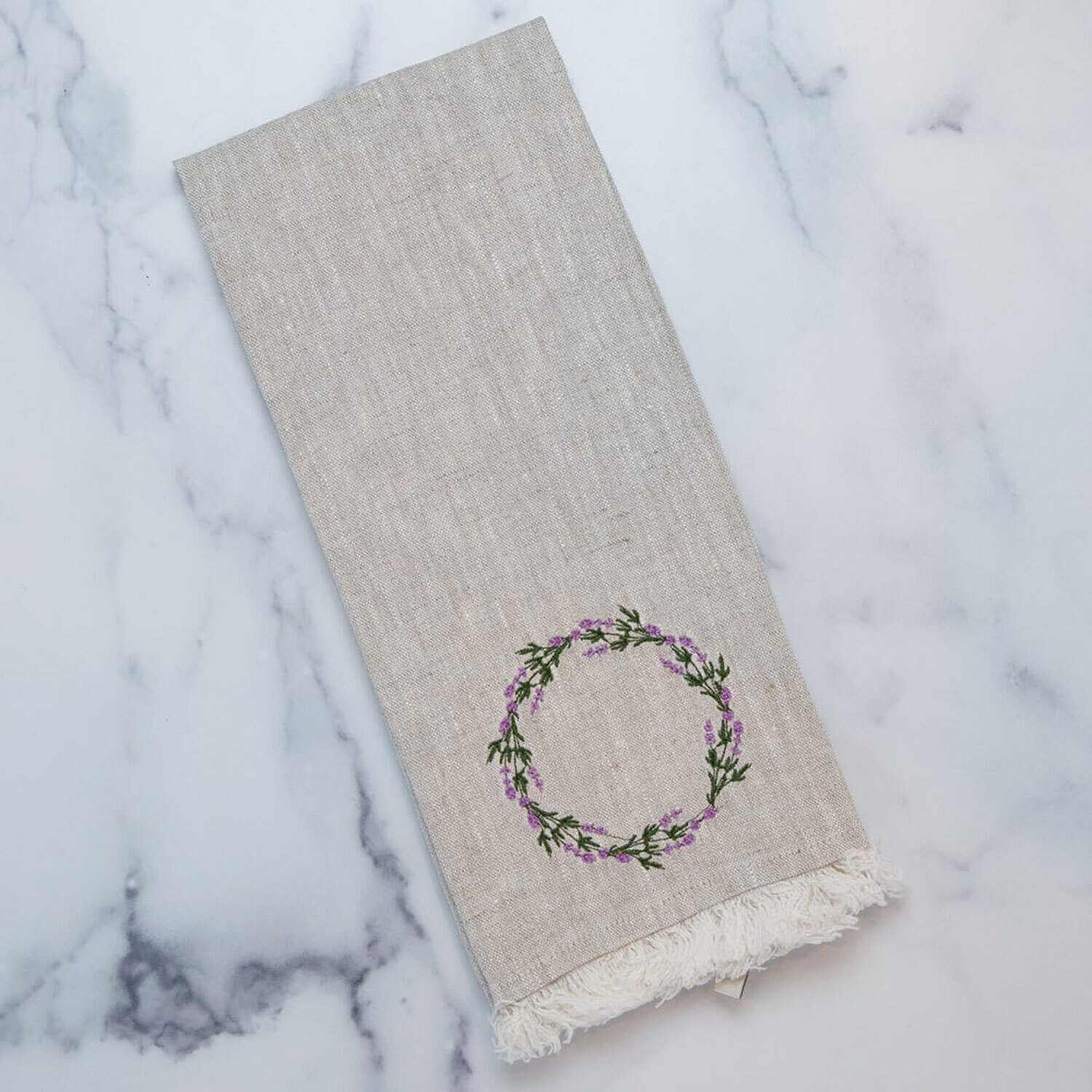 Crown Lavender Wreath Linen Towel Set of 4 T213
