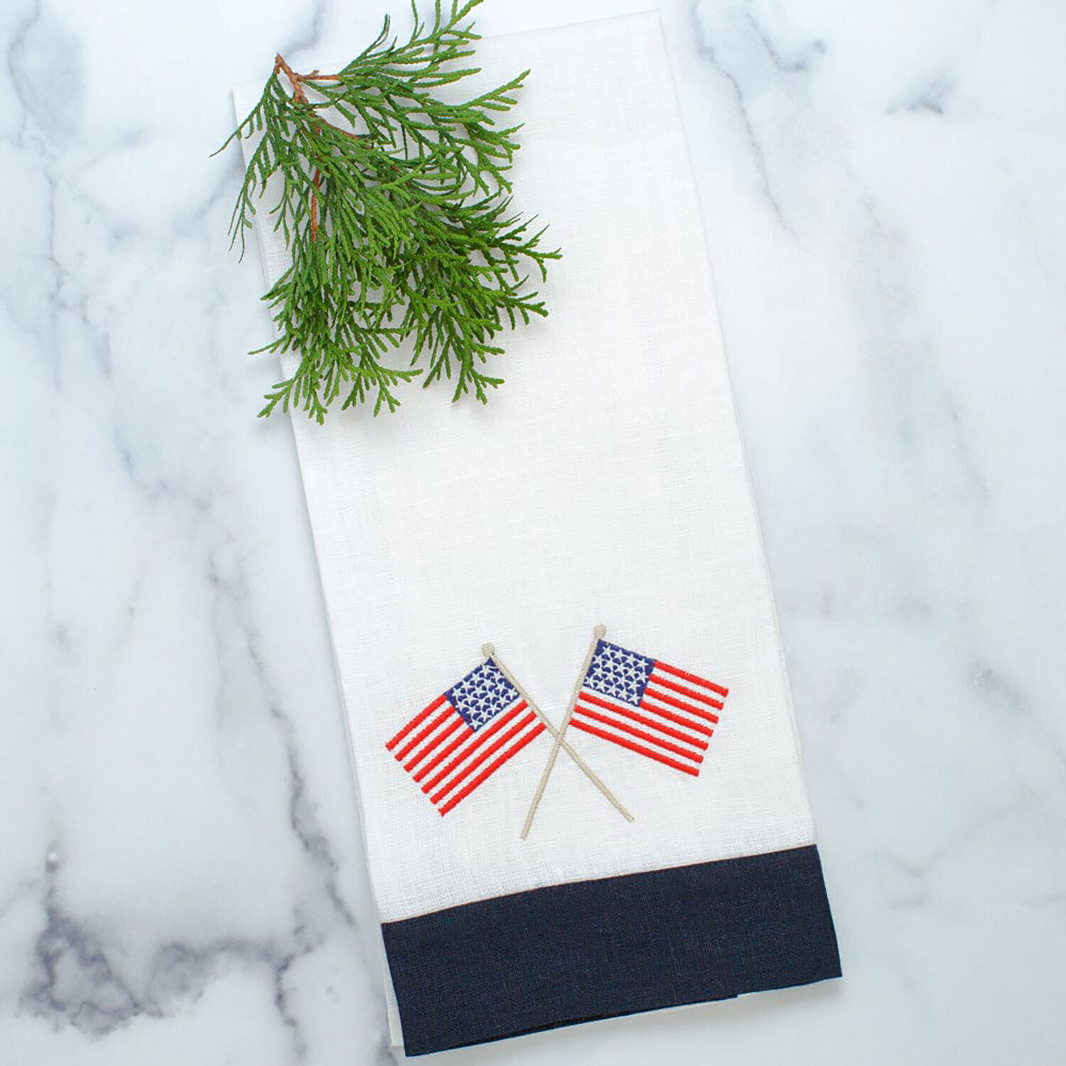 Crown American Flag Linen Towel Set of 4 T1034