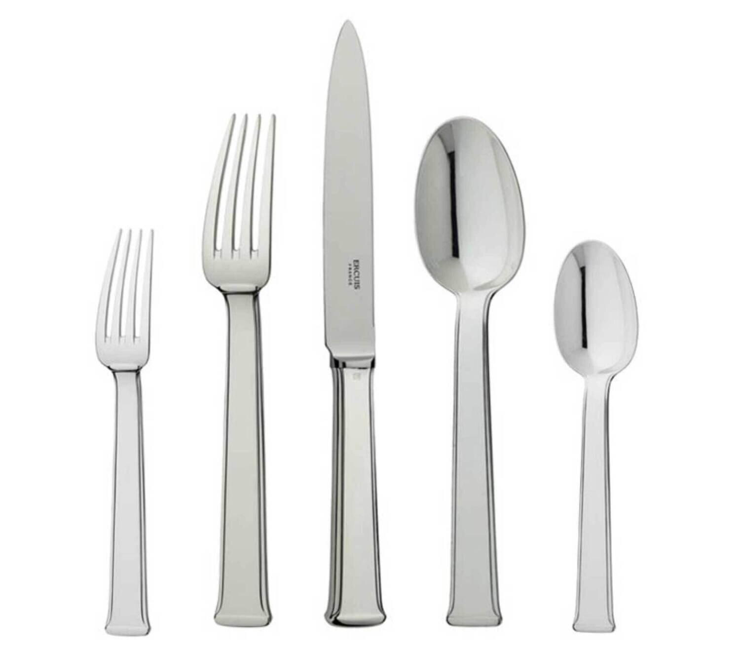 Ercuis Sequoia Dessert Fork 6.75 Inch Stainless Steel Silver plated F665930-05