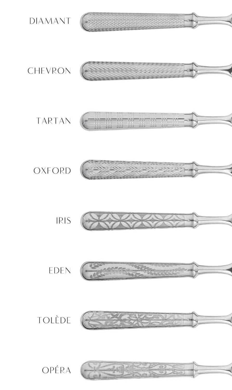 Ercuis Miroir Tartan Carving Fork PVD Gold F654700A45, MPN: F654700A45,