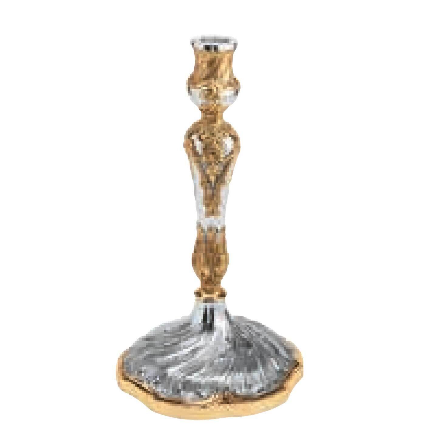 Ercuis Regence Candlestick 11 Inch Sterling Silver Gold Accents F306006301, MPN: F306006301, 801480…