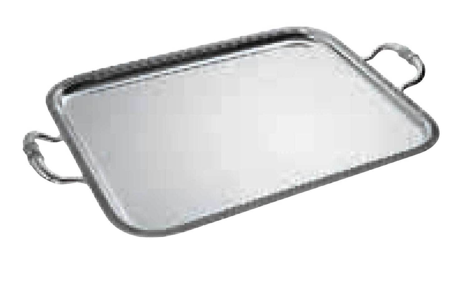 Ercuis Empire Rectangular Serving Tray With Handles 22.5 x 18.875 Inch Silver Plated F500450-57