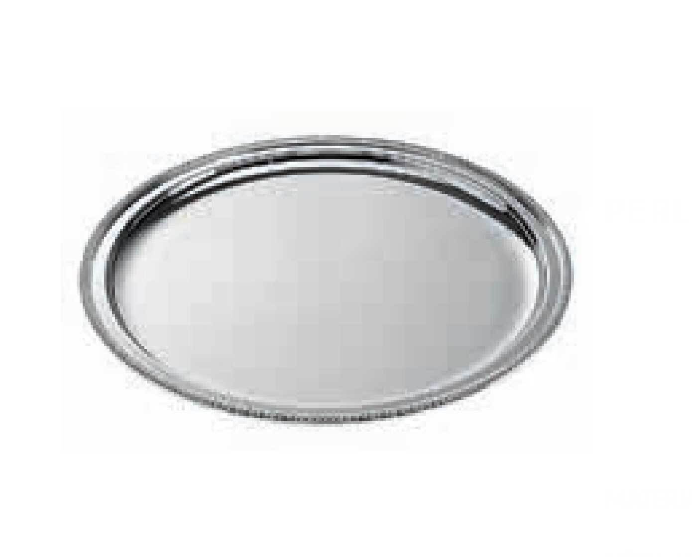 Ercuis Perles Round Tray 16.125 Inch Silver Plated F51P460-41