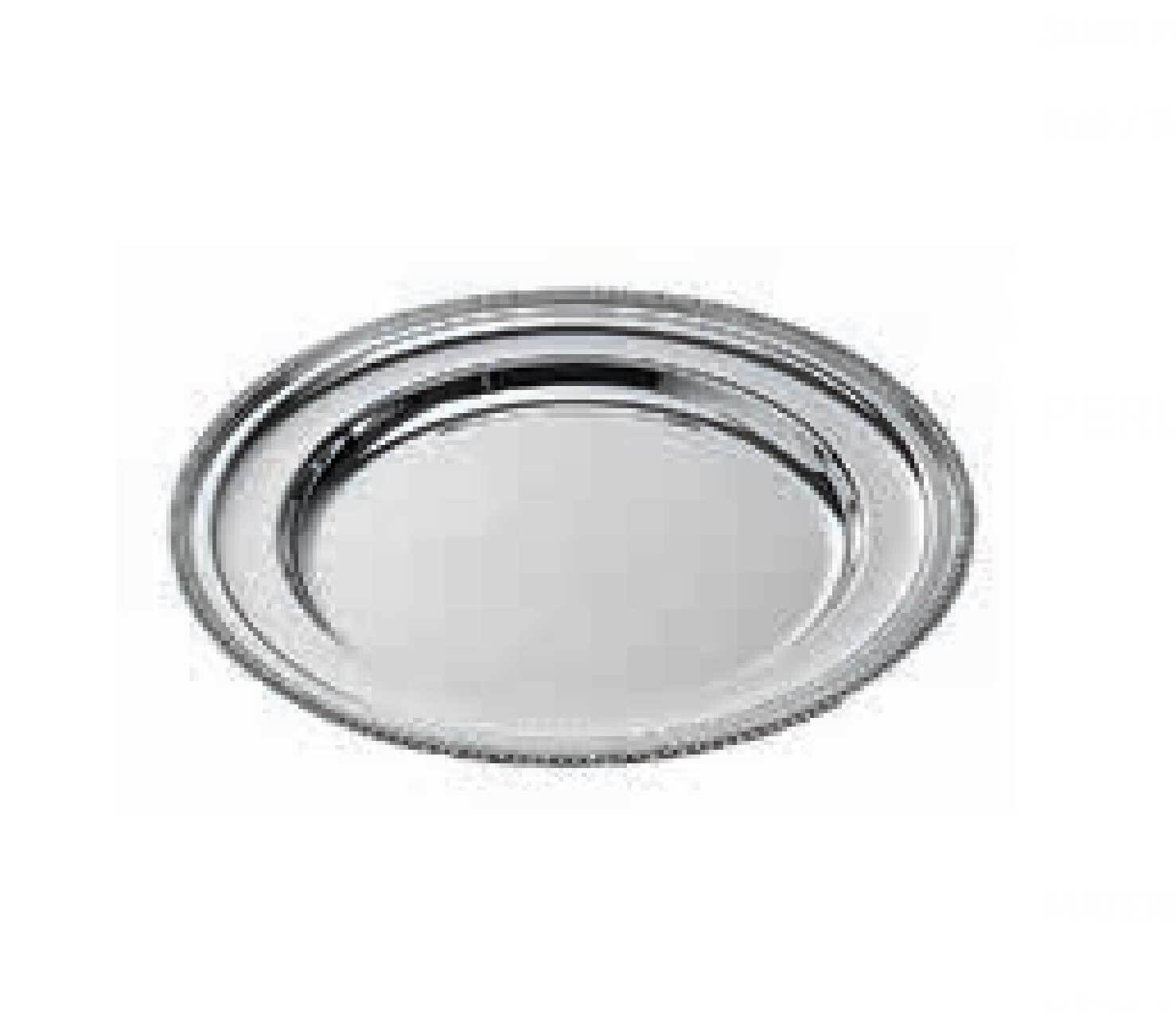 Ercuis Perles Round Dish 31.5 Inch Silver Plated F51P472-80