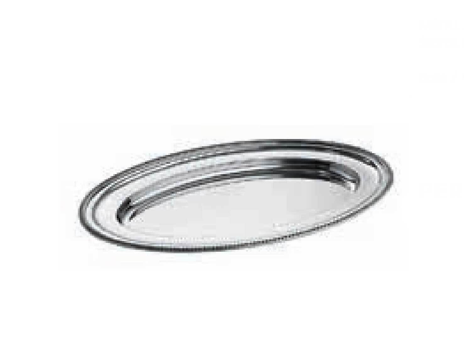 Ercuis Perles Oval Tray 19.25 x 14.625 Inch Silver Plated F51P455-49, MPN: F51P455-49, 3660656876700