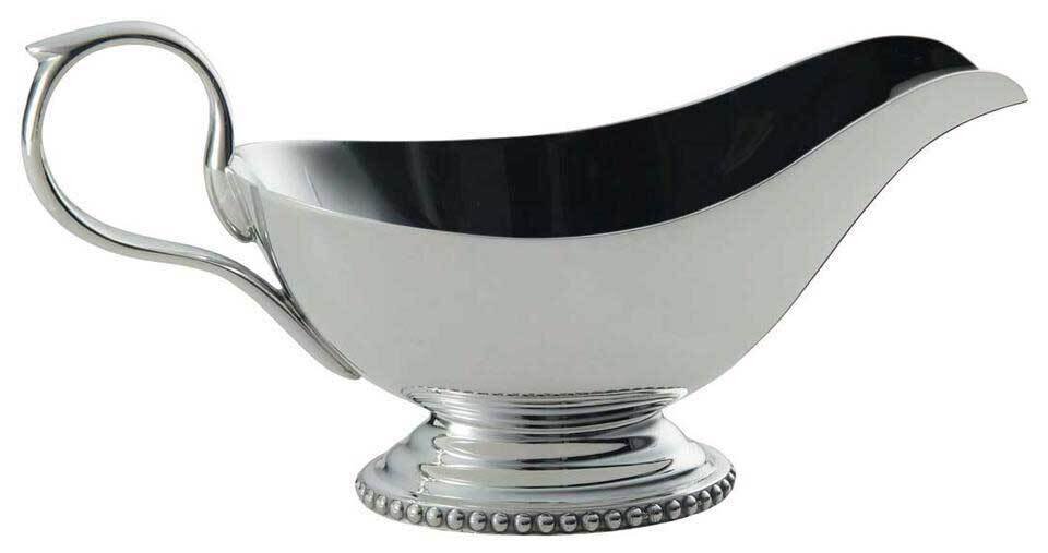 Ercuis Perles Sauce Boat 3.75 Inch Silver Plated F51P218-01, MPN: F51P218-01, 790955040038